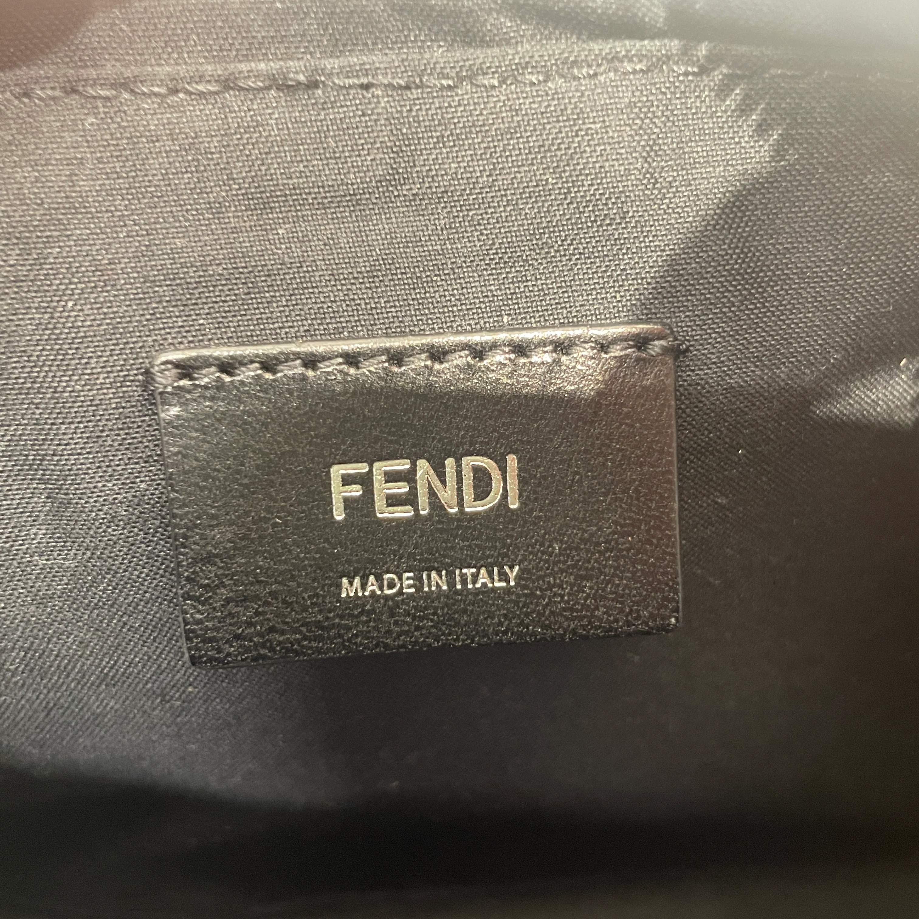 FENDI/Cross Body Bag/Monogram/Leather/BLK/DGMJK4C