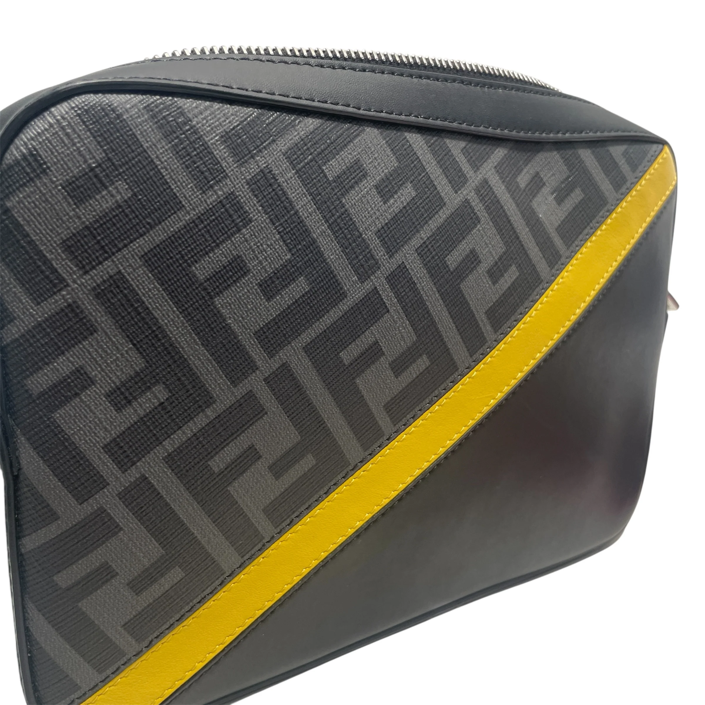 FENDI/Cross Body Bag/Monogram/Leather/BLK/DGMJK4C