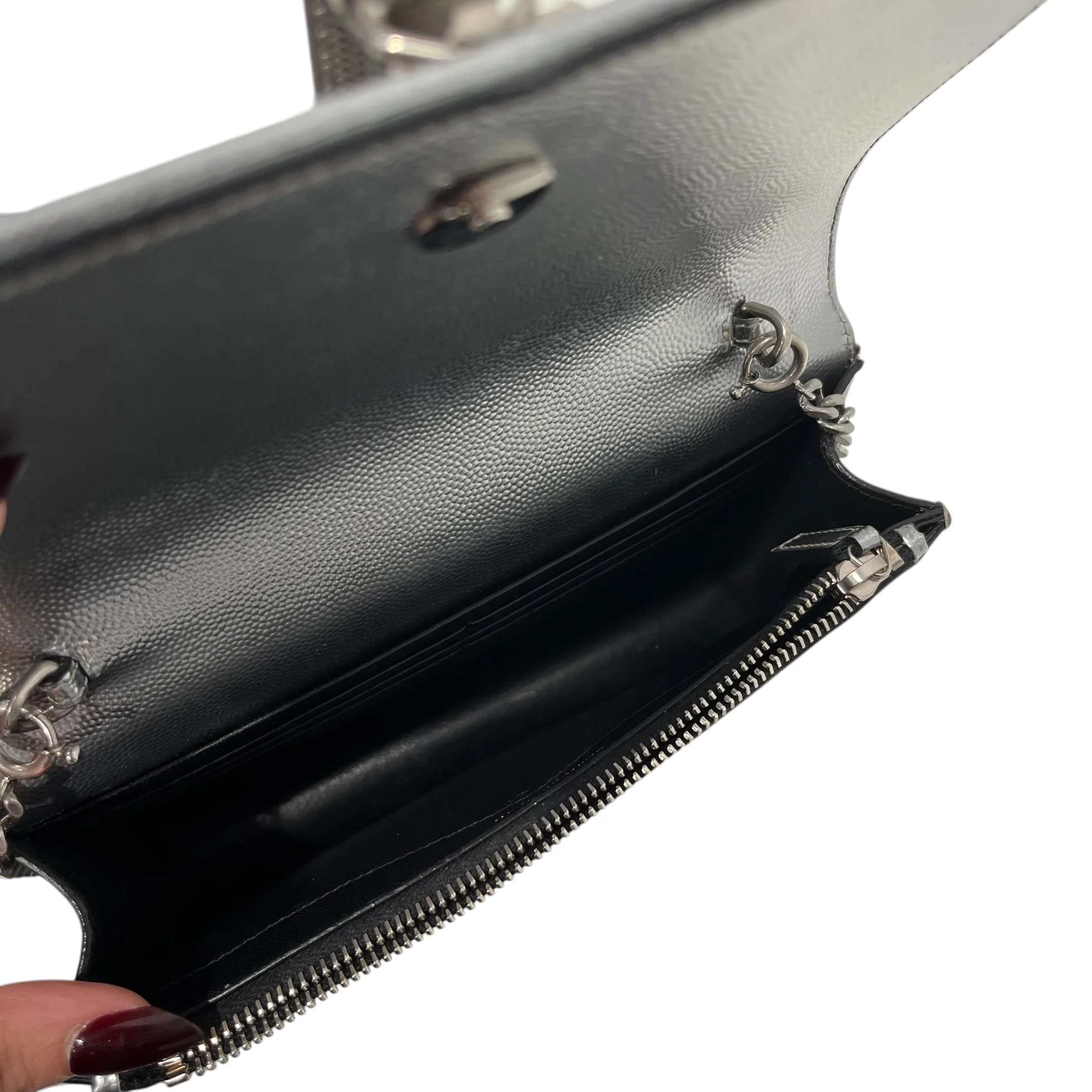 YVES SAINT LAURENT/Cross Body Bag/Leather/SLV/