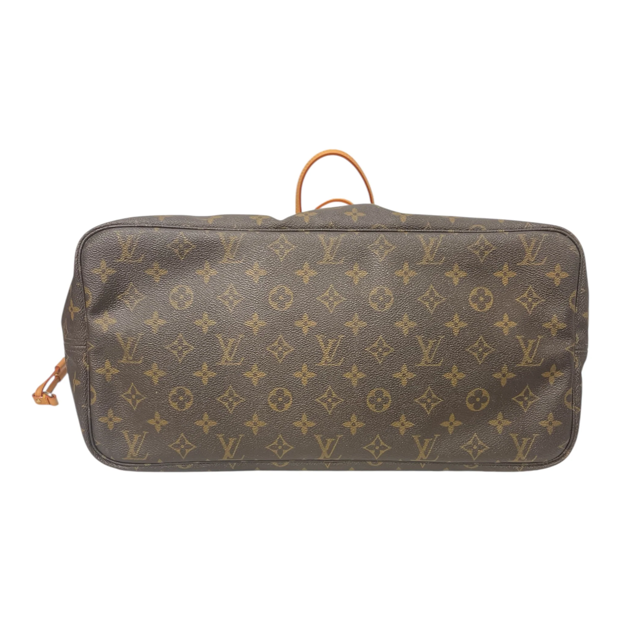 LOUIS VUITTON/Tote Bag/Monogram/Leather/BRW/NEVERFULL GM BEIGE INT.