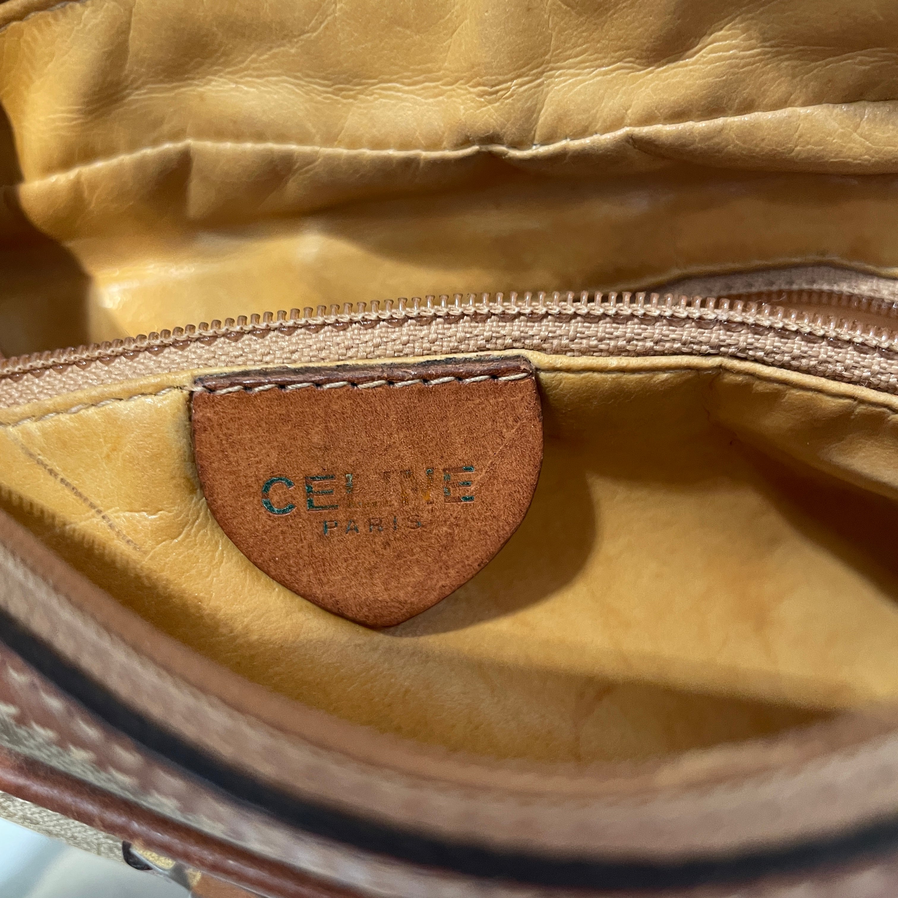 CELINE/Cross Body Bag/Monogram/Leather/BRW/Cross body bag