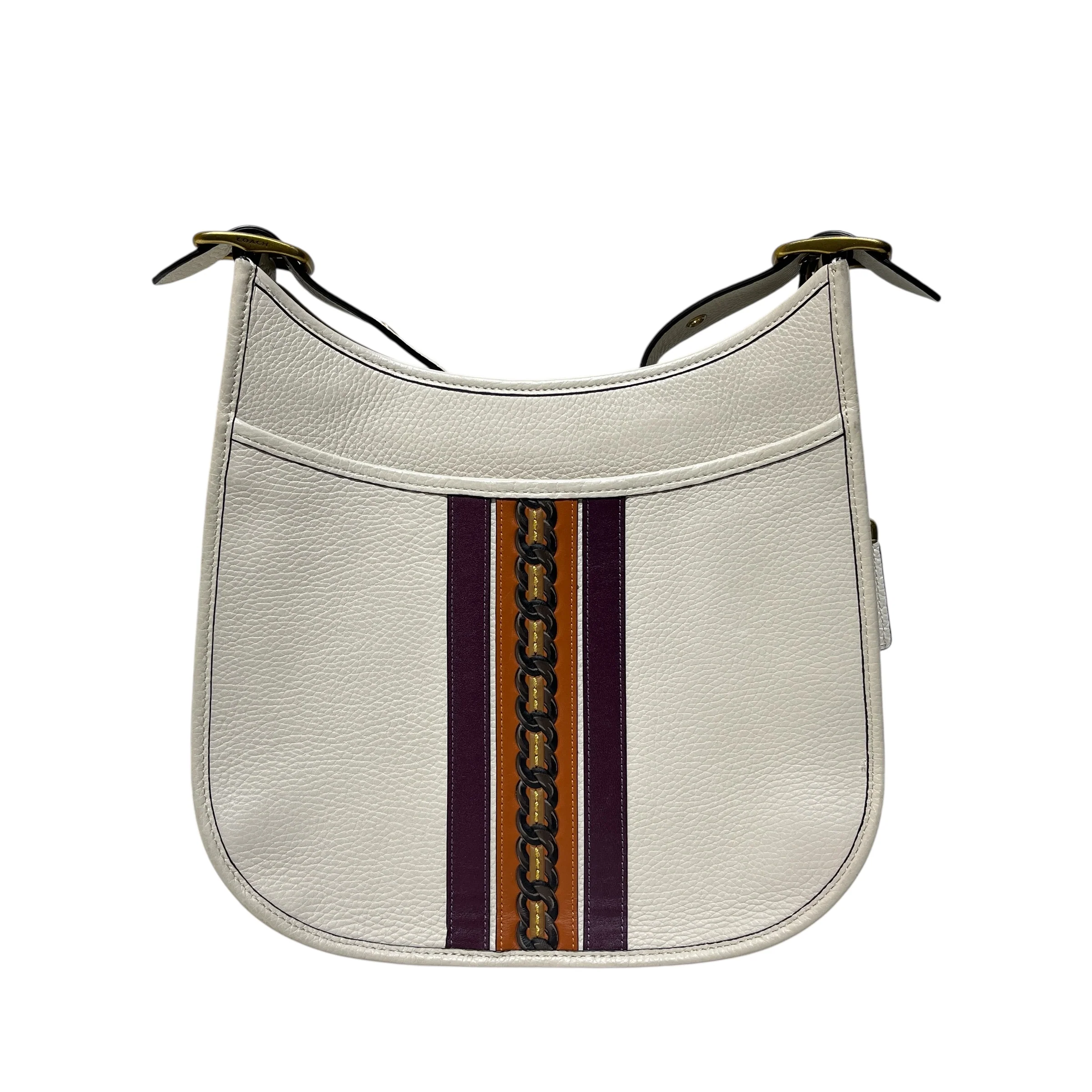 COACH/Cross Body Bag/Leather/WHT/Emery Varsity Stripe