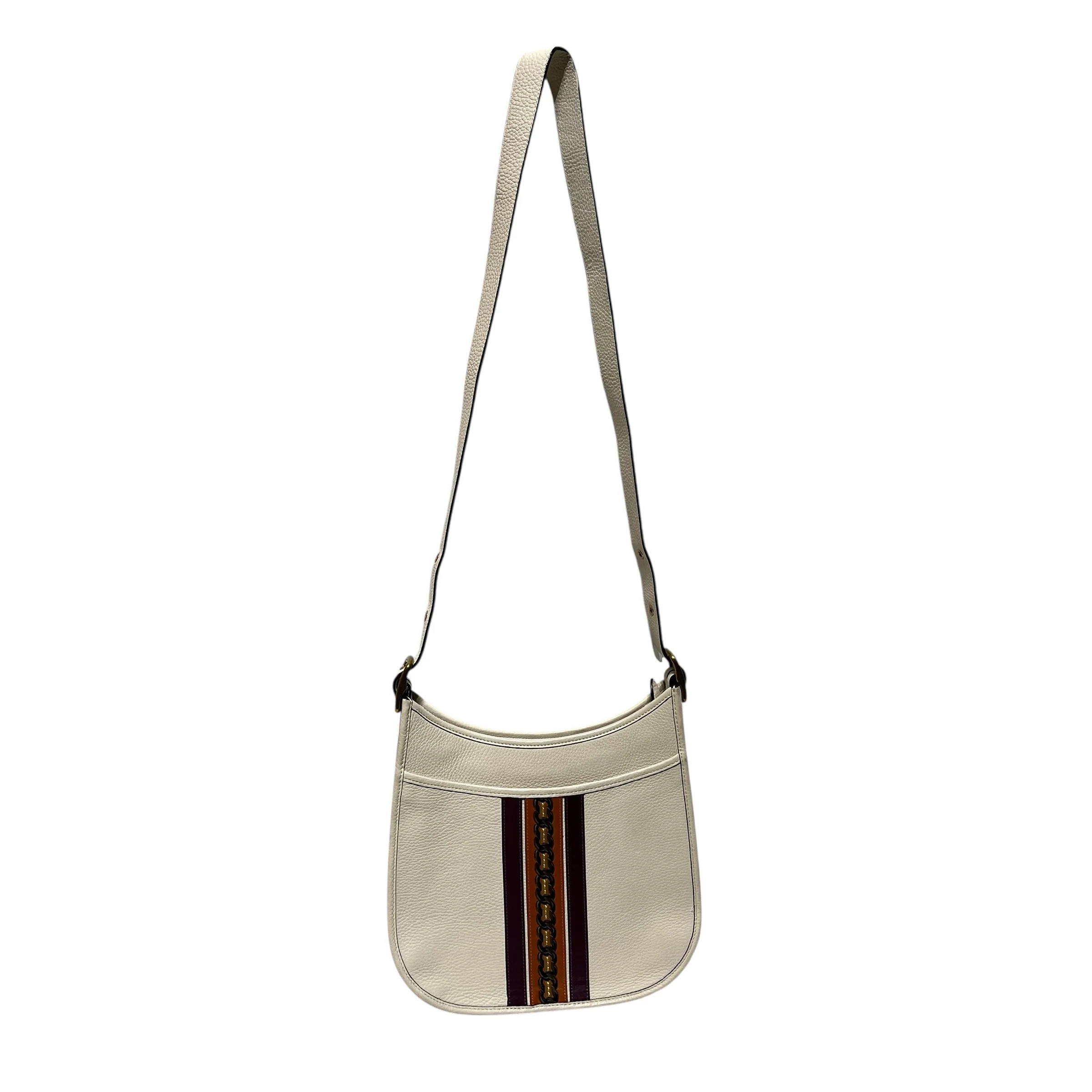 COACH/Cross Body Bag/Leather/WHT/Emery Varsity Stripe