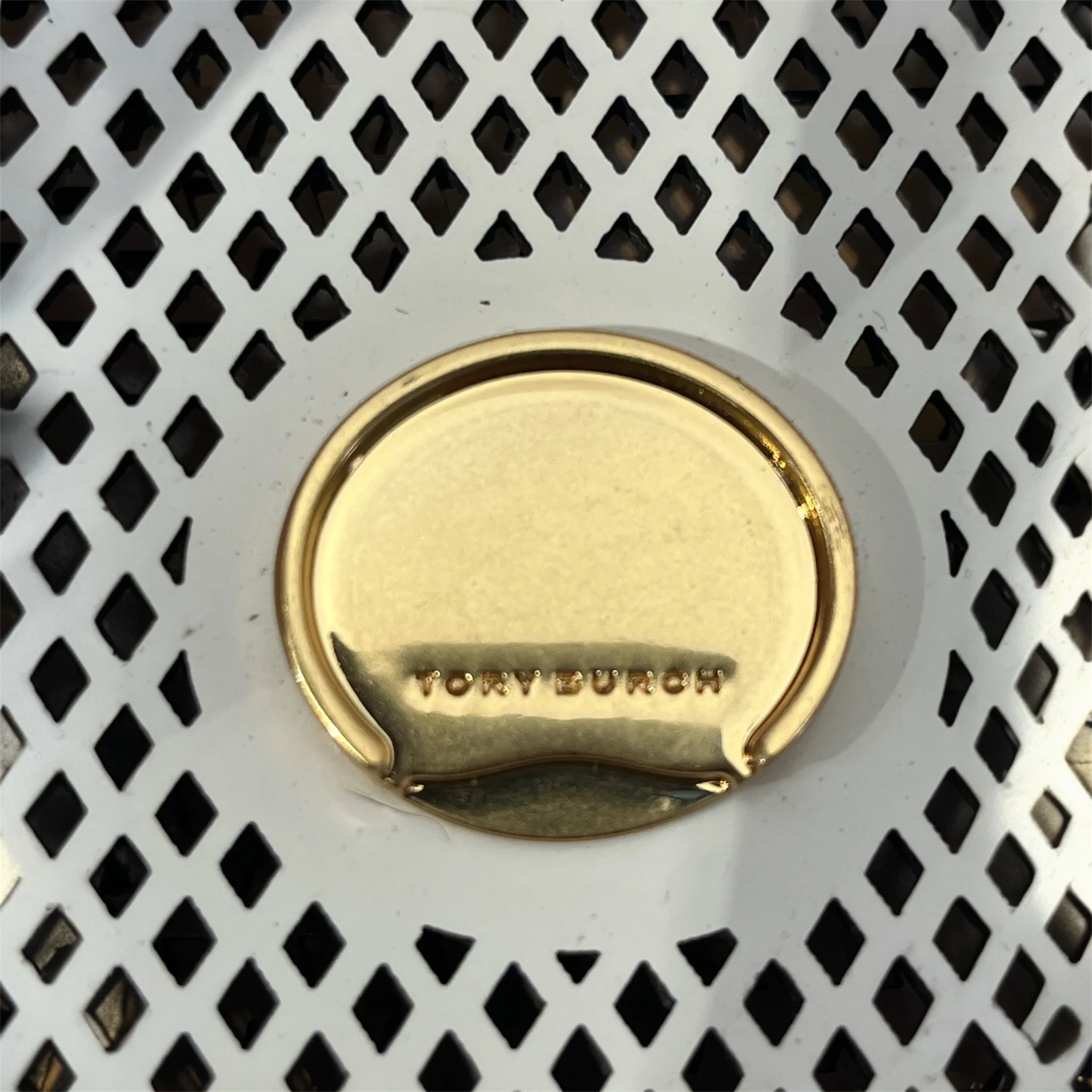 TORY BURCH/Hand Bag/Leather/BEG/ROBINSON PERFORATED LEATHER
