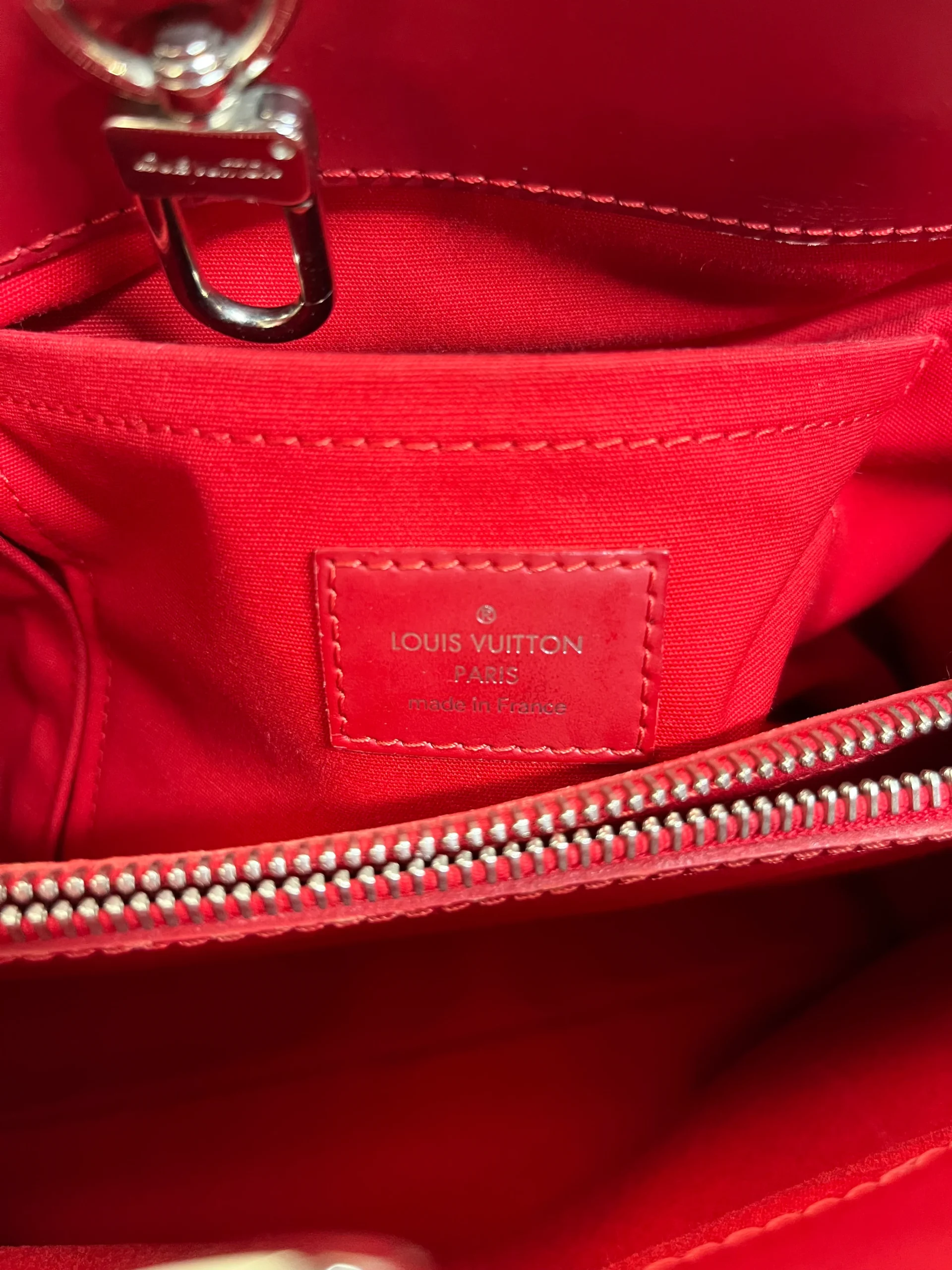 LOUIS VUITTON/Hand Bag/Leather/RED/Epi Passy