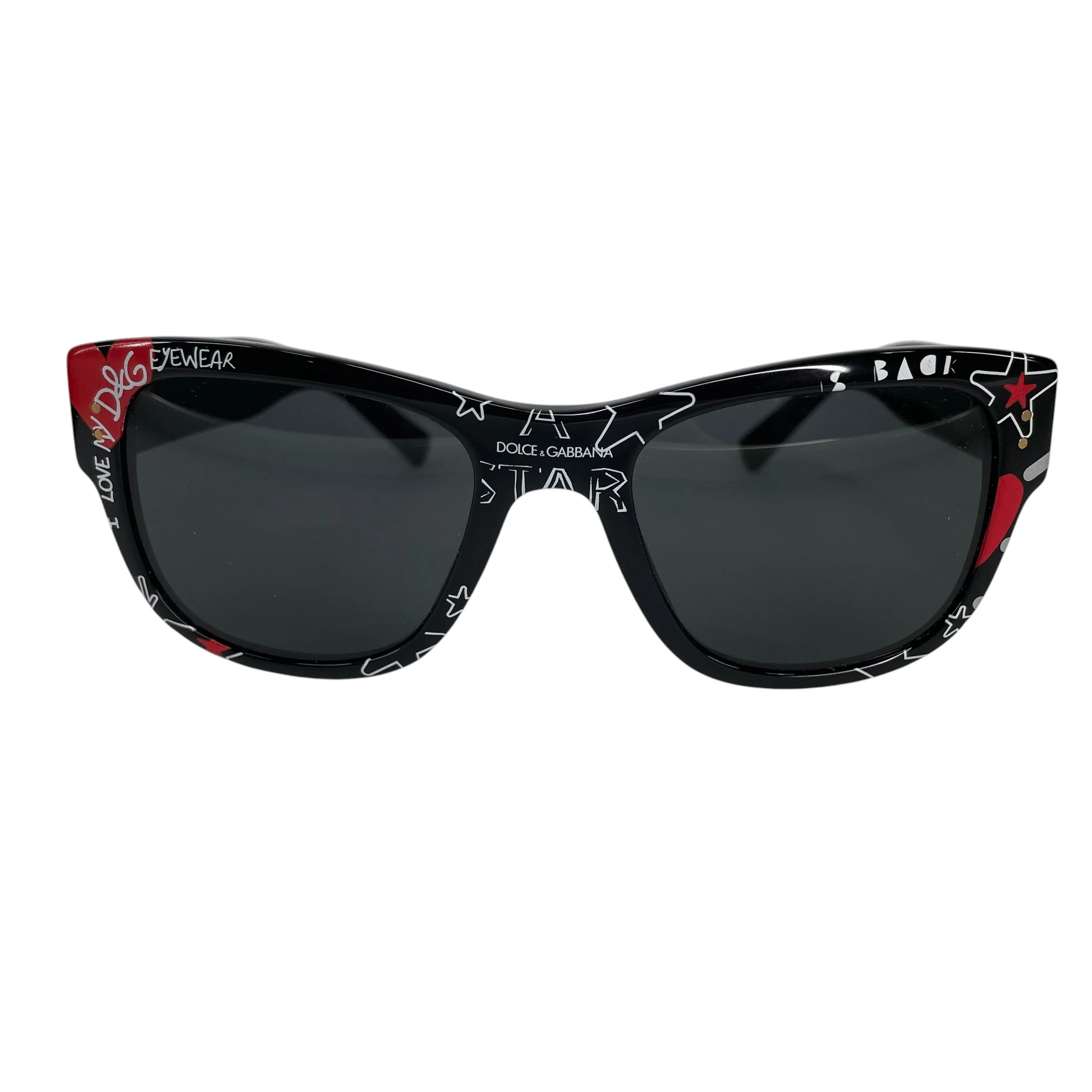 DOLCE&GABBANA/Sunglasses/Plastic/BLK/DG4338 HEART STAR FRAMES