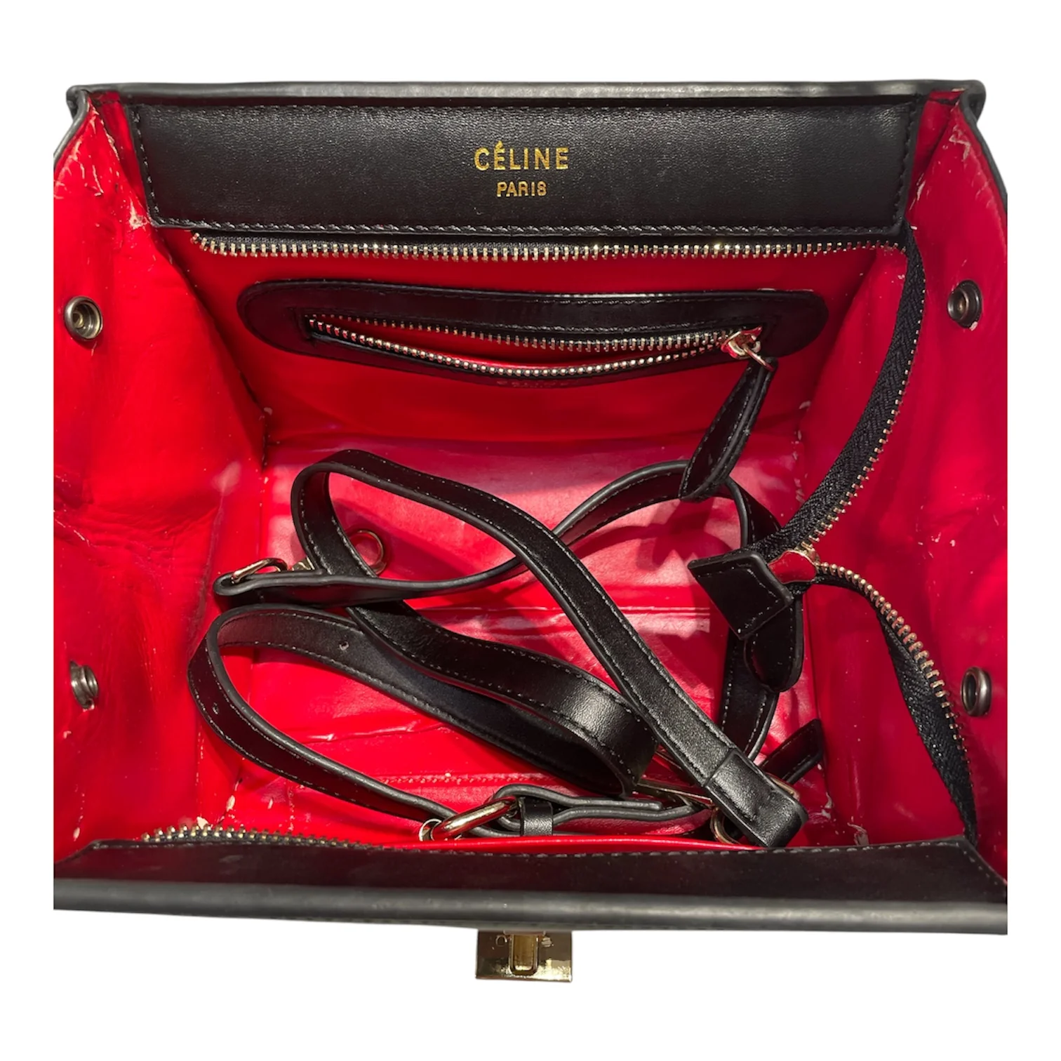 CELINE/Clutch Bag/Leather/BLK/