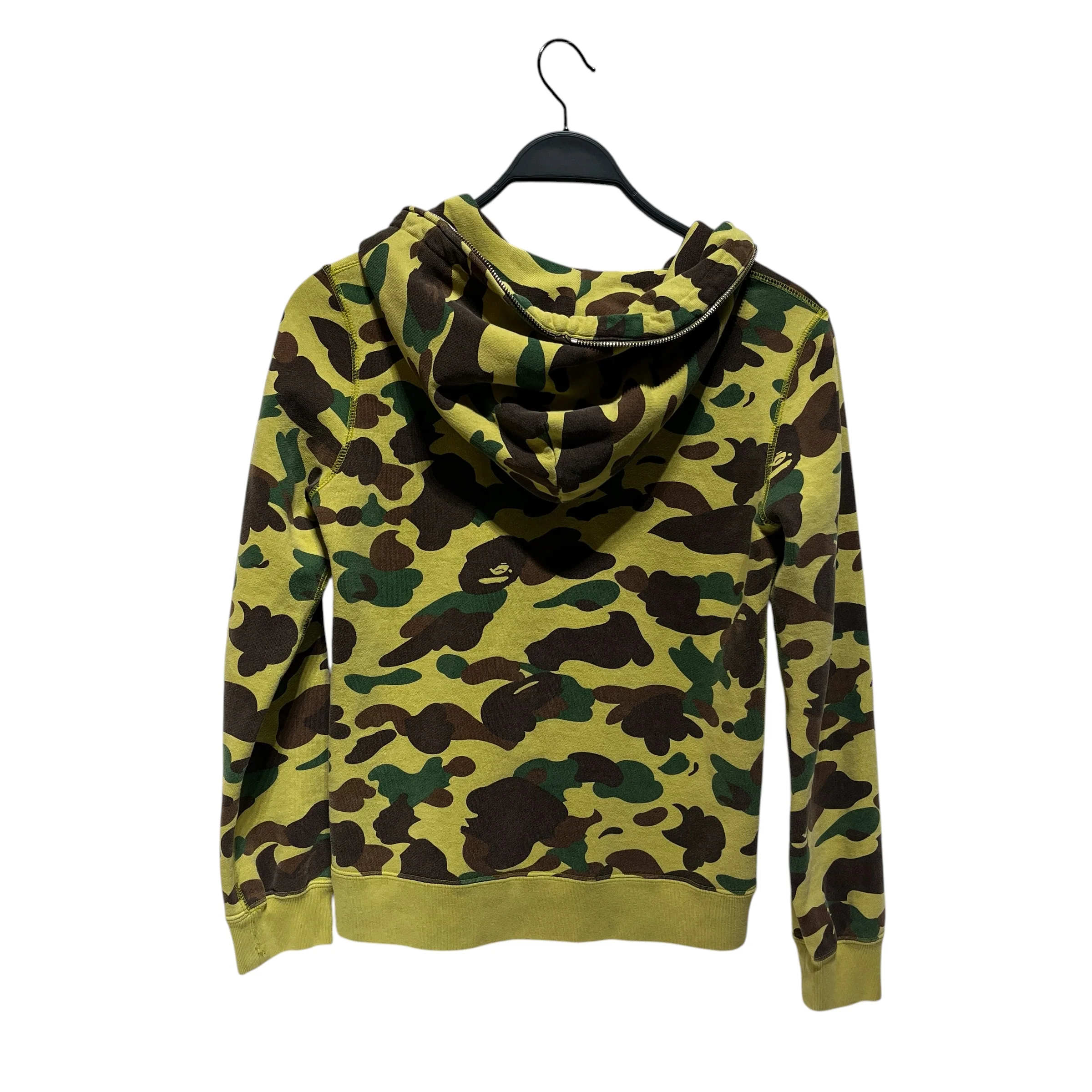 A BATHING APE/Hoodie/S/Camouflage/Cotton/GRN/FULL ZIP
