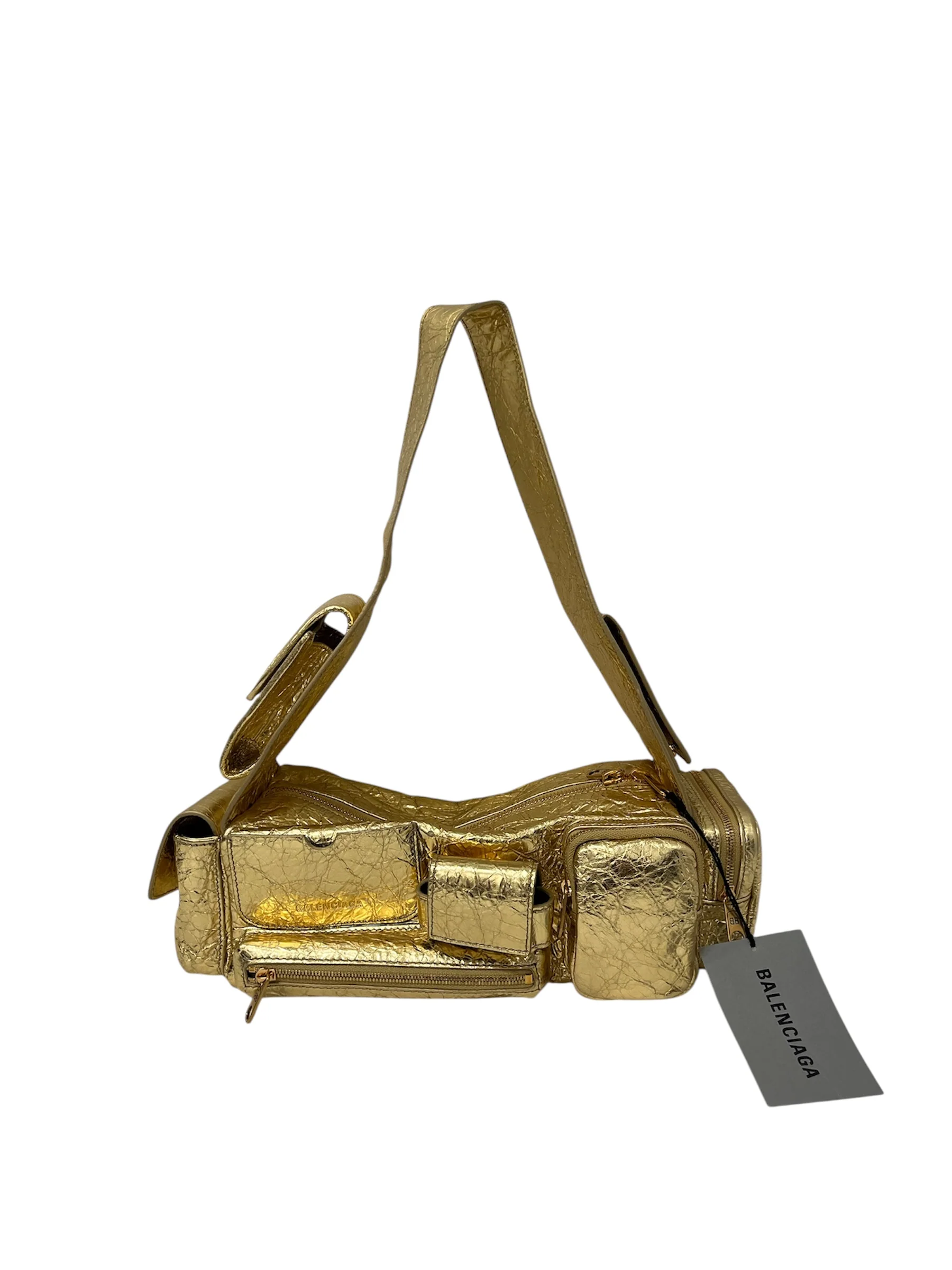 BALENCIAGA/Bag/Leather/GLD/SMALL SUPERBUSY