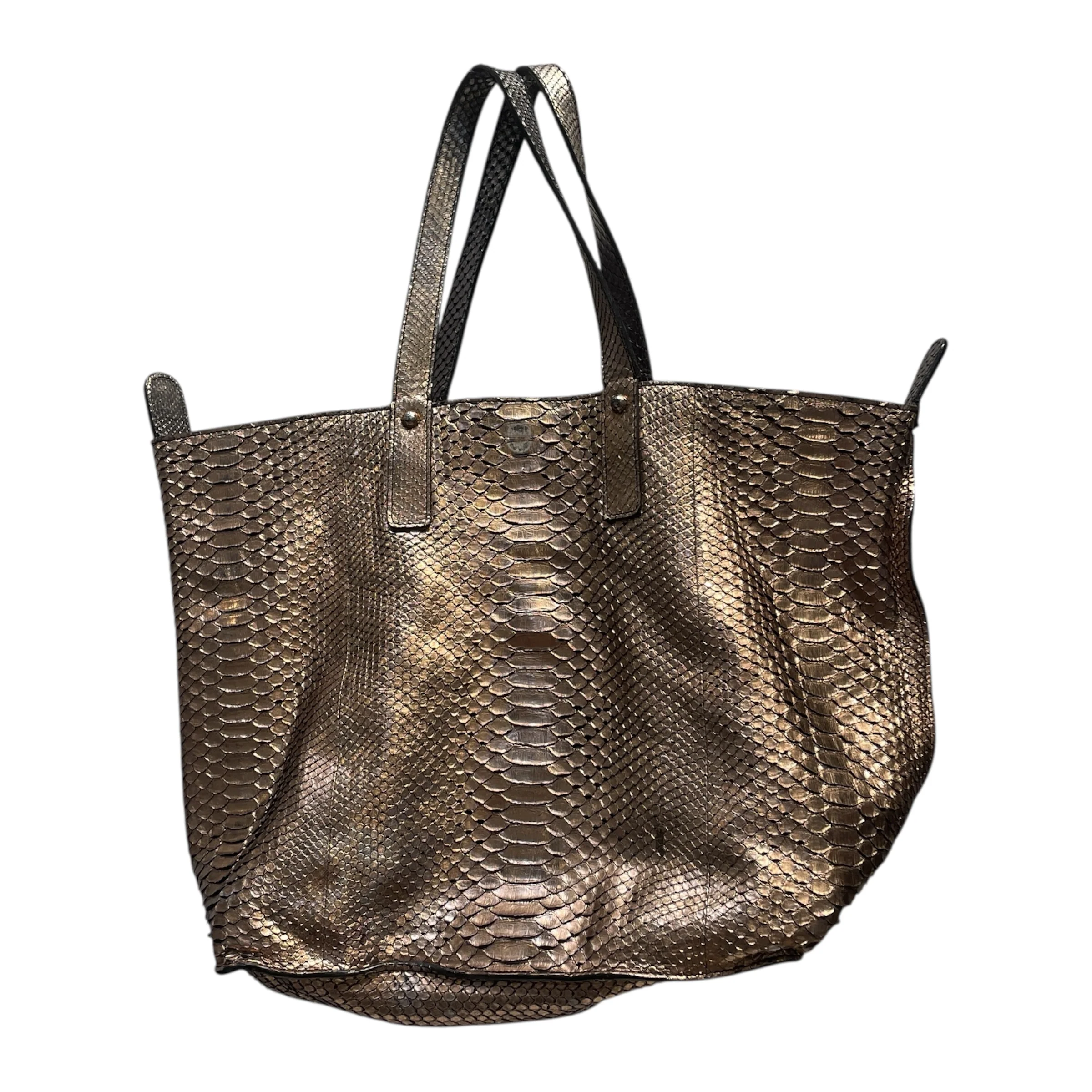 Zagliani/Tote Bag/Animal Pattern/Leather/GLD/Snake Skin Bag