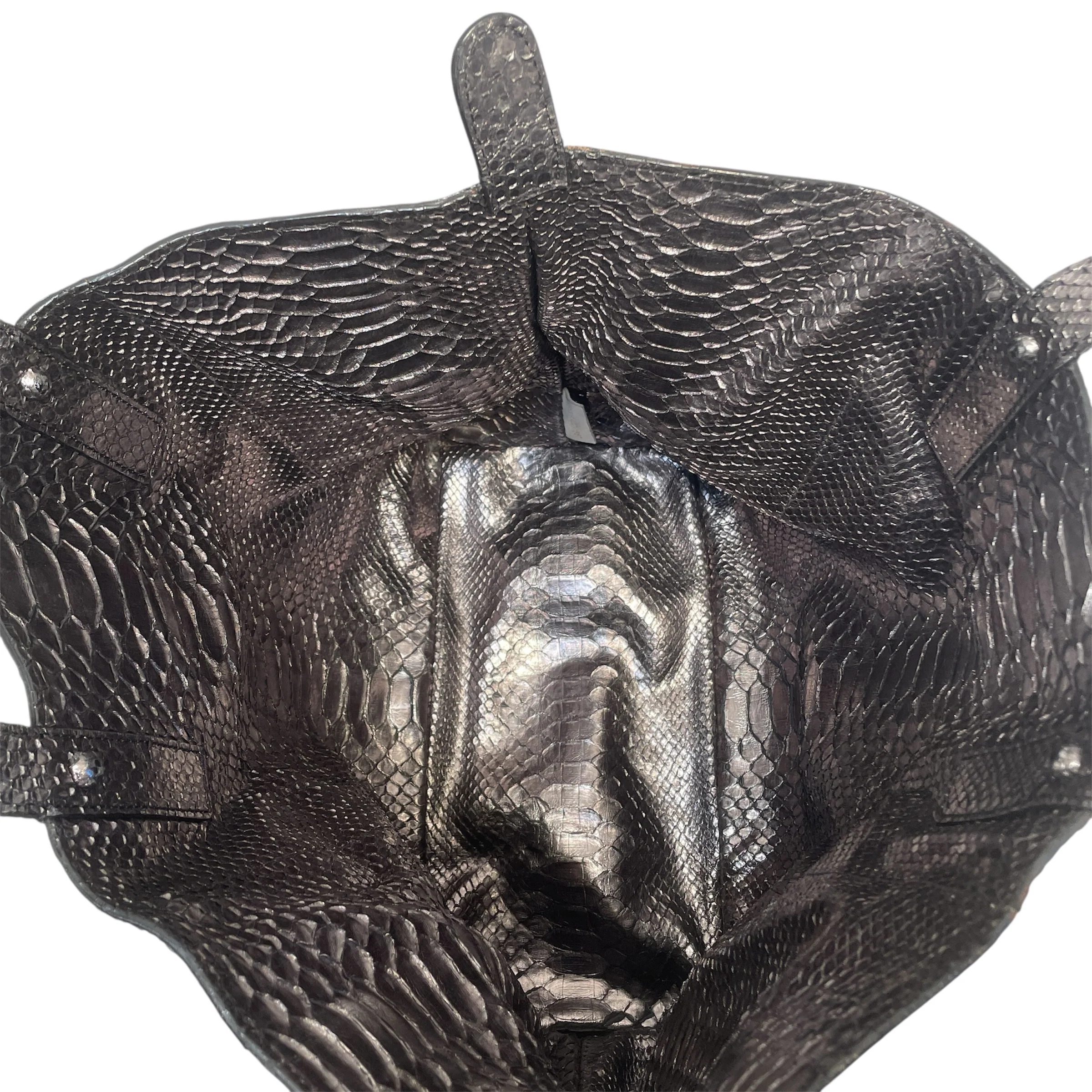 Zagliani/Tote Bag/Animal Pattern/Leather/GLD/Snake Skin Bag