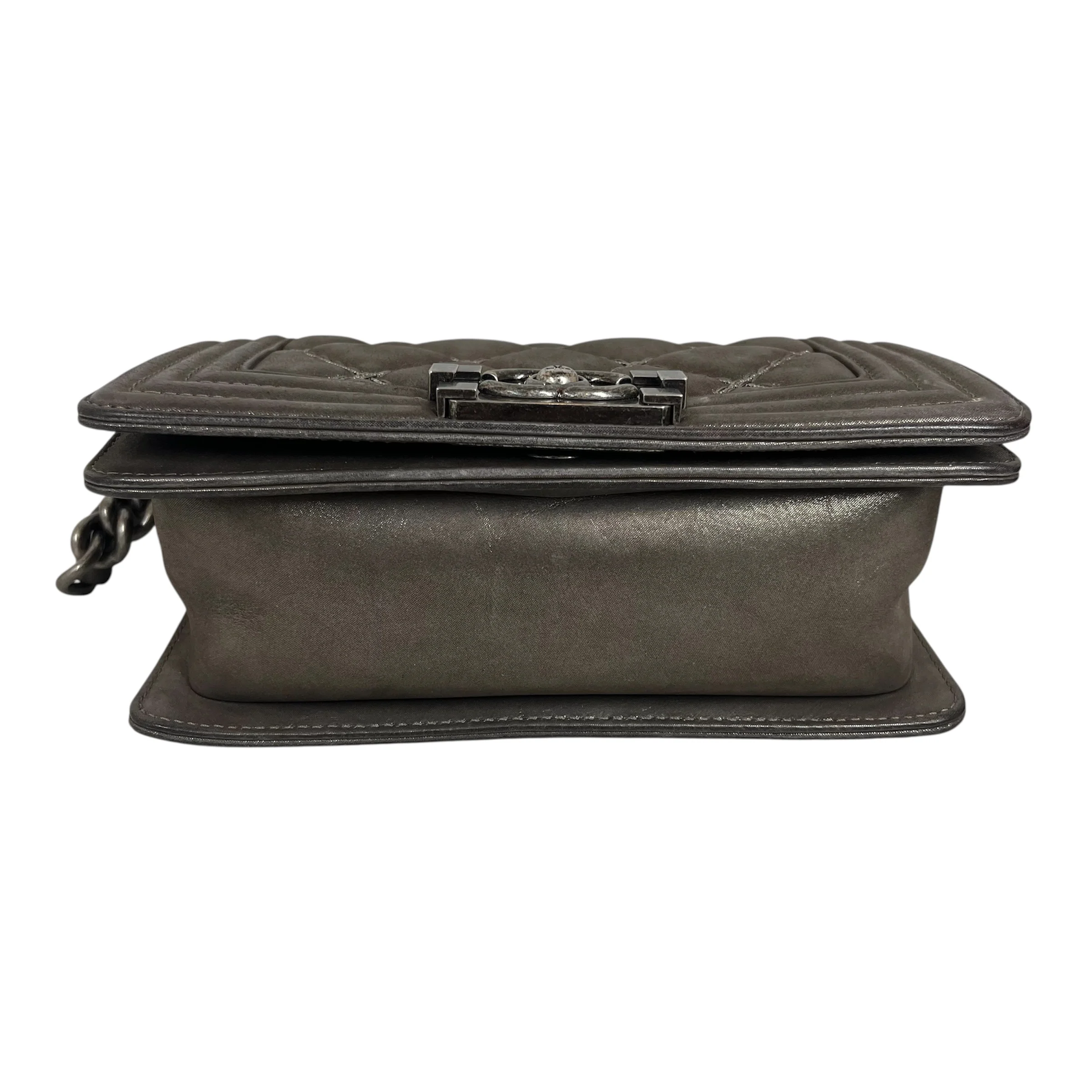 CHANEL/Bag/Leather/SLV/SMALL BOY BAG