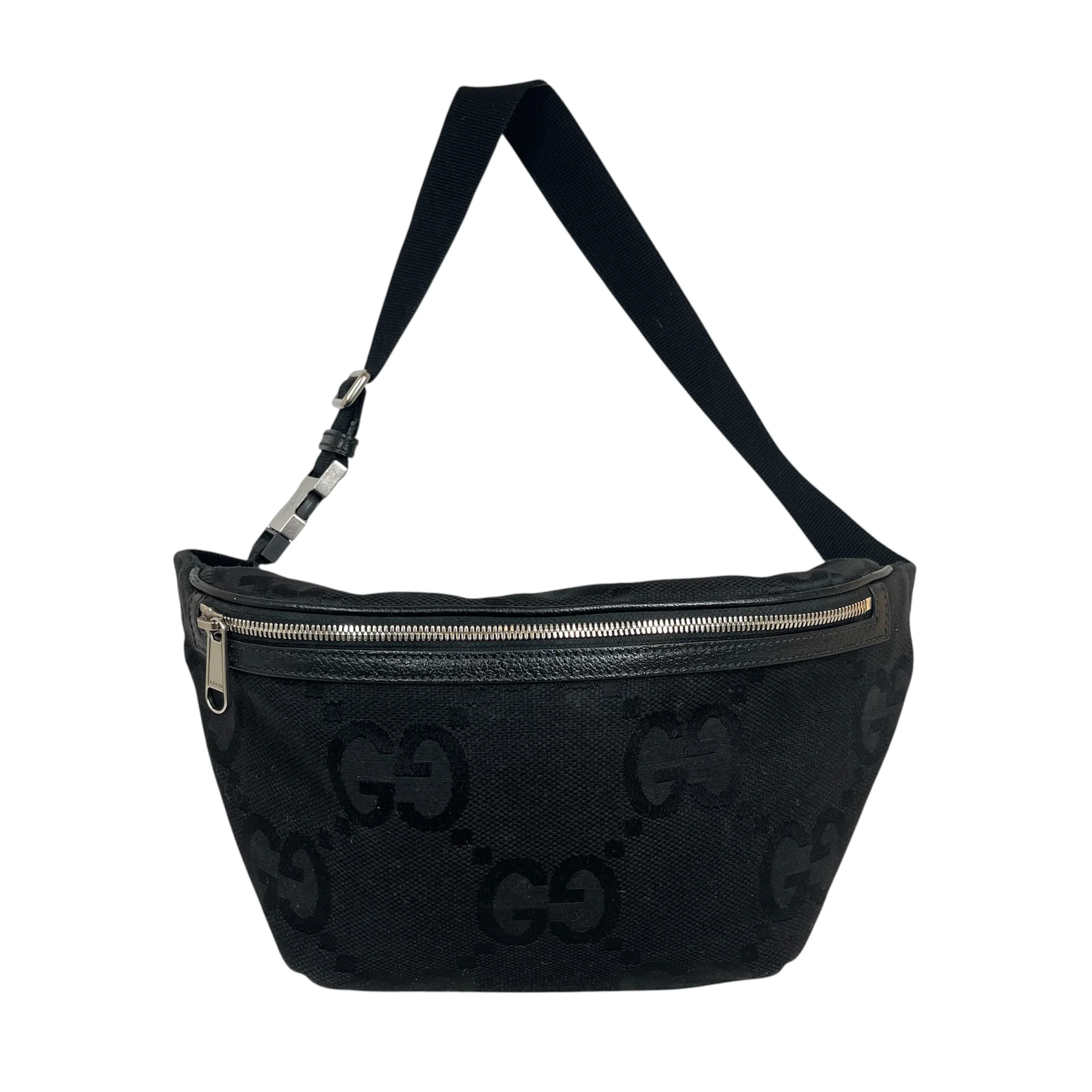 GUCCI/Fanny Pack/Monogram/BLK/Jumbo GG
