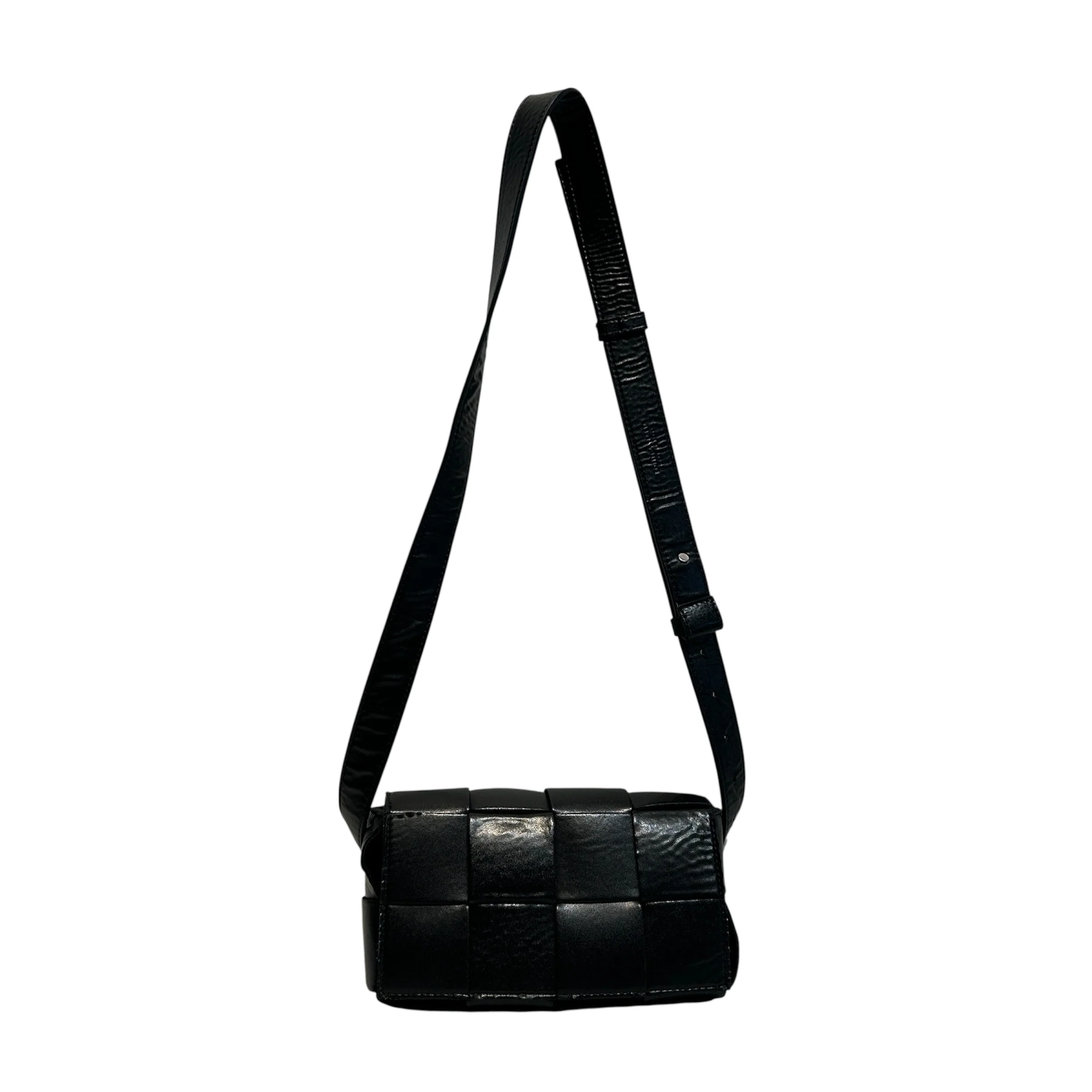 BOTTEGA VENETA/Fanny Pack/Leather/BLK/Intrecciato Cassette