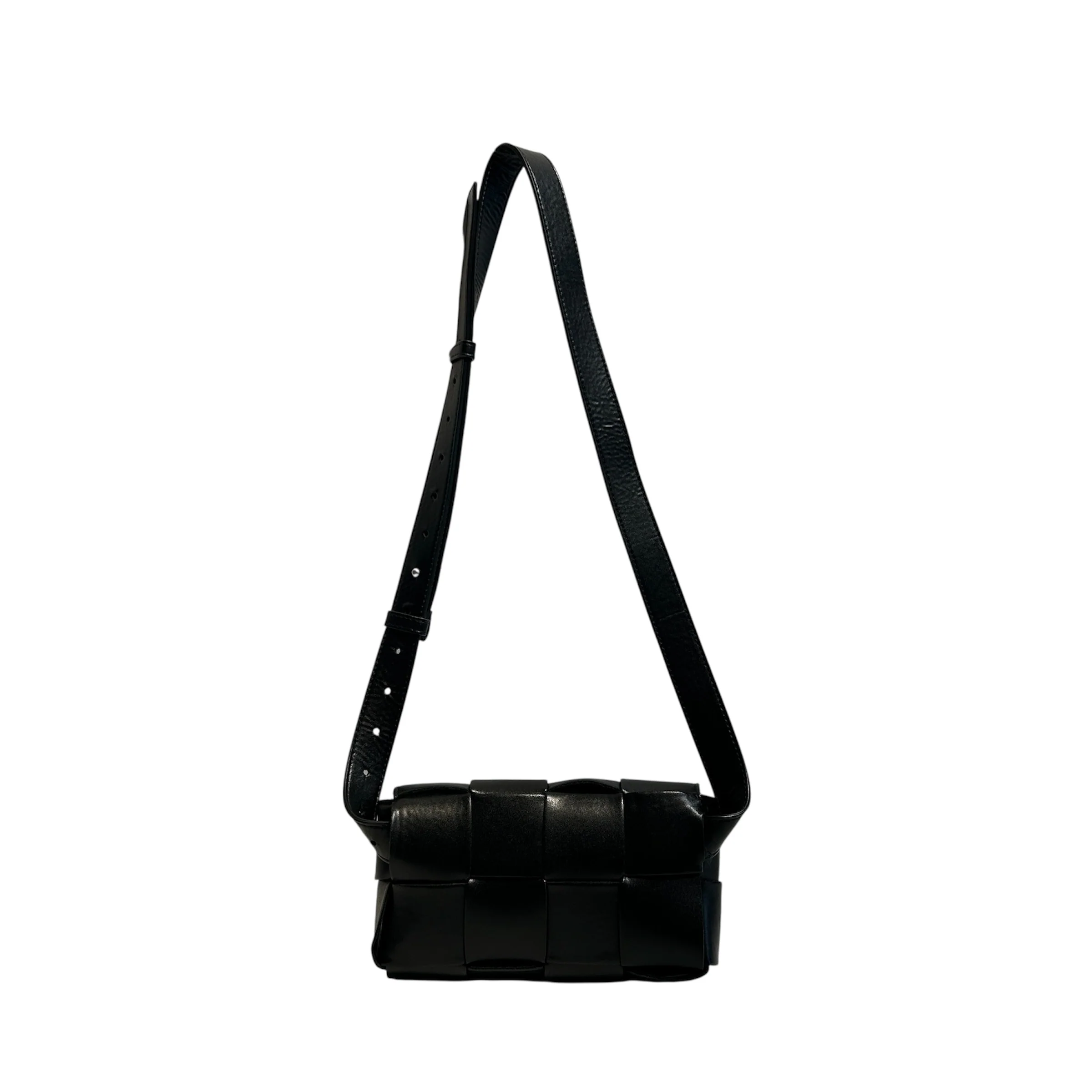 BOTTEGA VENETA/Fanny Pack/Leather/BLK/Intrecciato Cassette