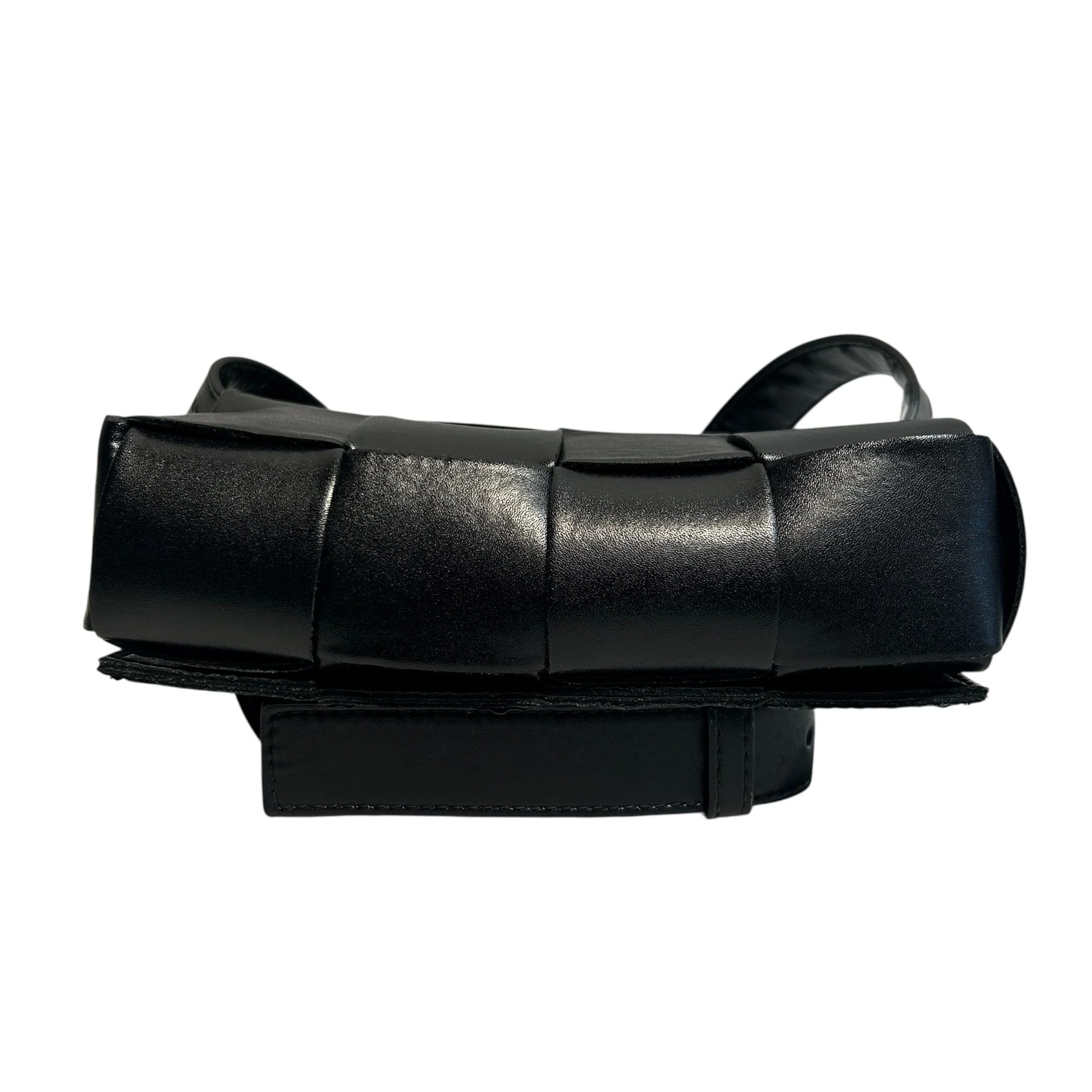 BOTTEGA VENETA/Fanny Pack/Leather/BLK/Intrecciato Cassette