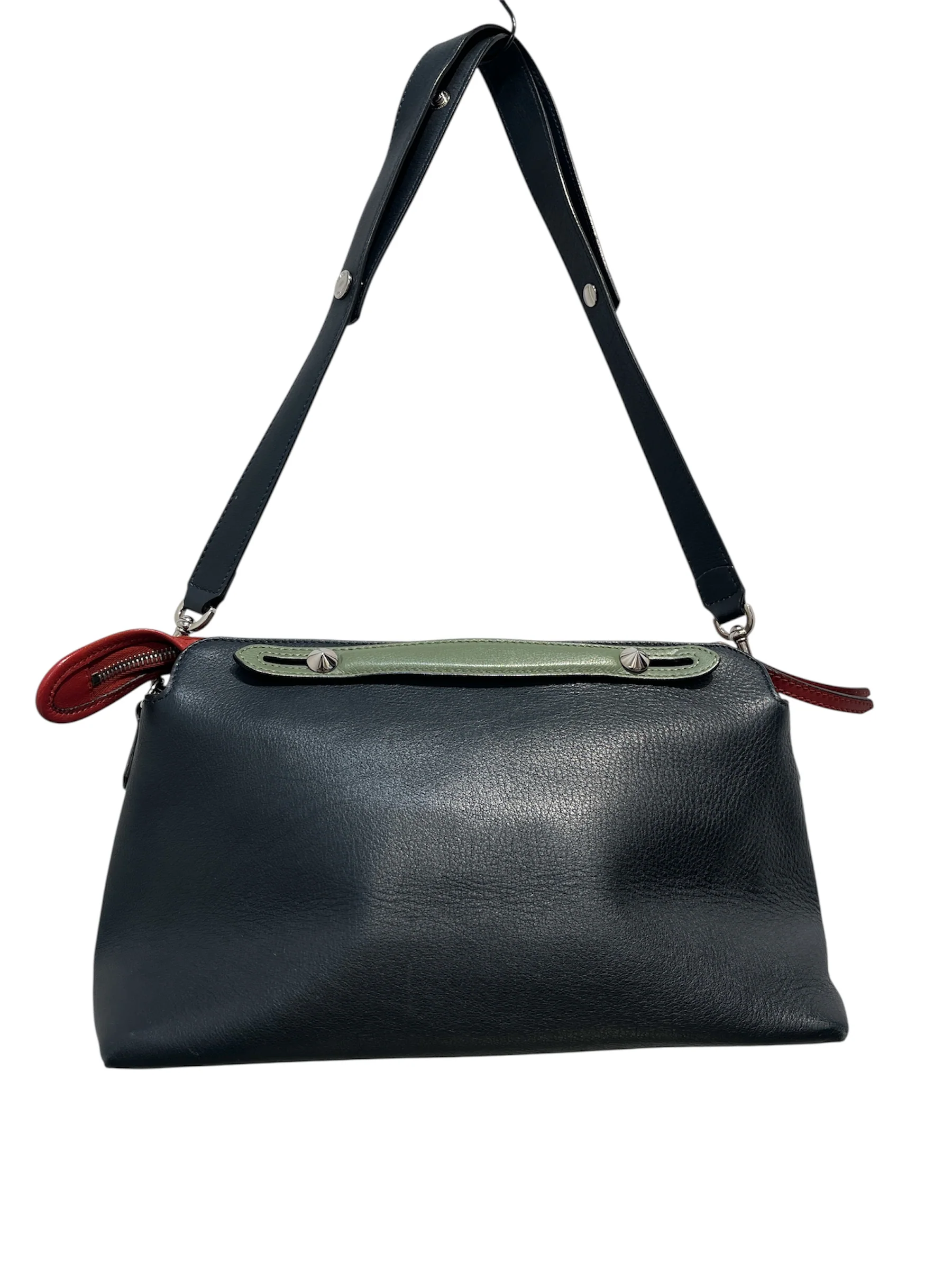 FENDI/Bag/Leather/NVY/RED ZIP GREEN HANDLES