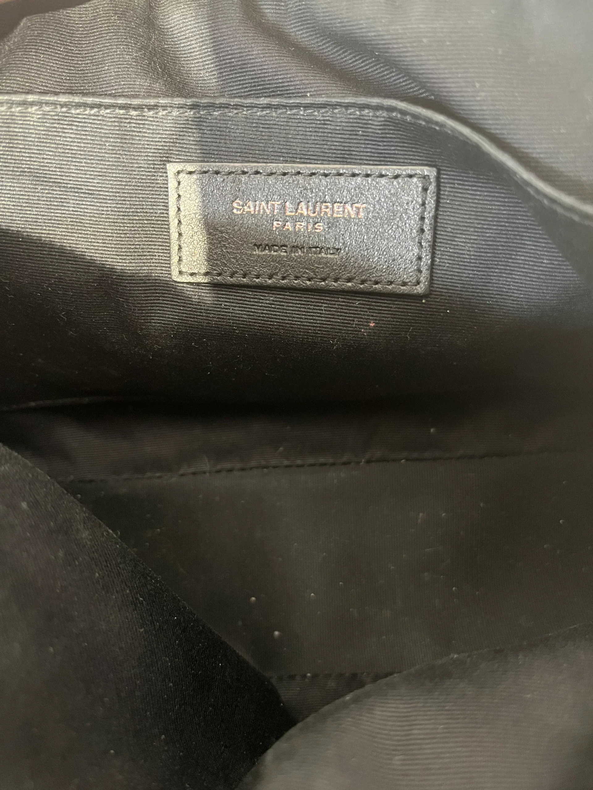 SAINT LAURENT/Cross Body Bag/Leather/BLK/YSL612544 CAMERA LOU BLK ONBLK