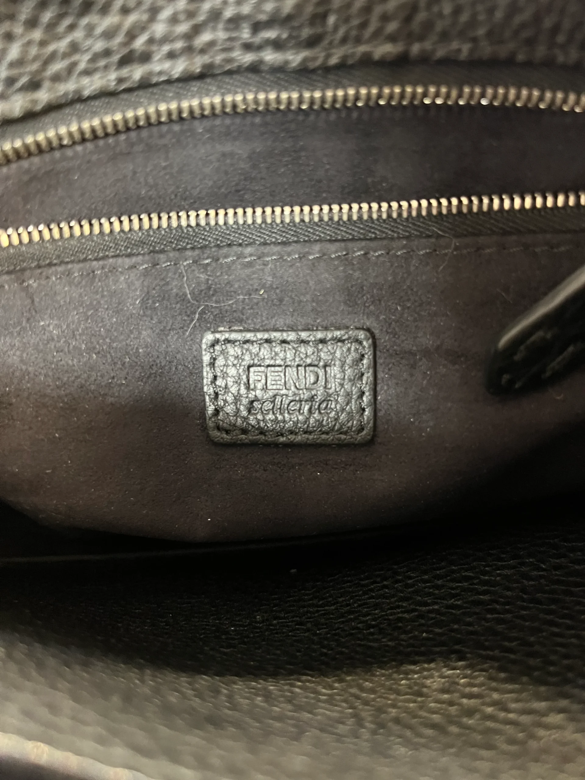 FENDI/Clutch Bag/Leather/BLK/