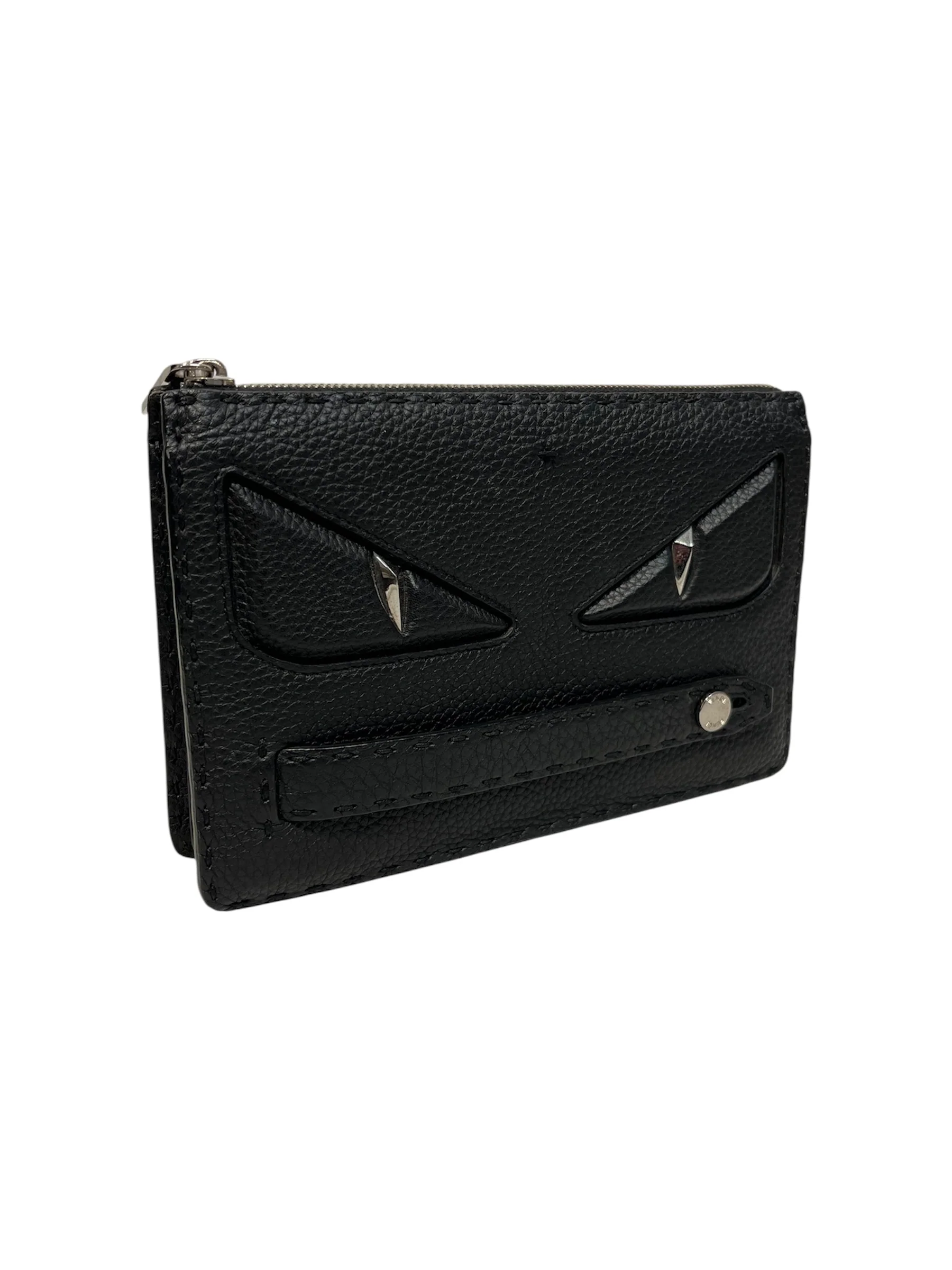 FENDI/Clutch Bag/Leather/BLK/