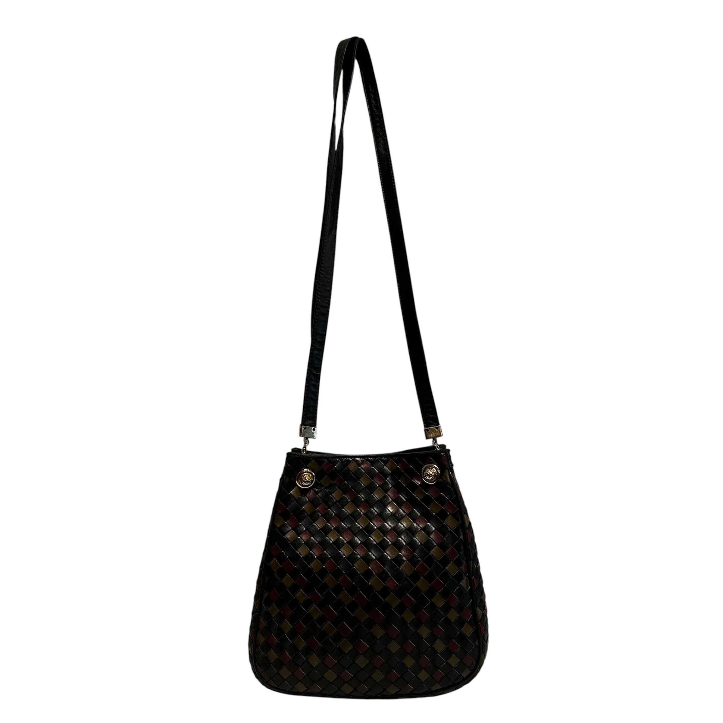BOTTEGA VENETA/Cross Body Bag/Leather/BLK/intrecciato