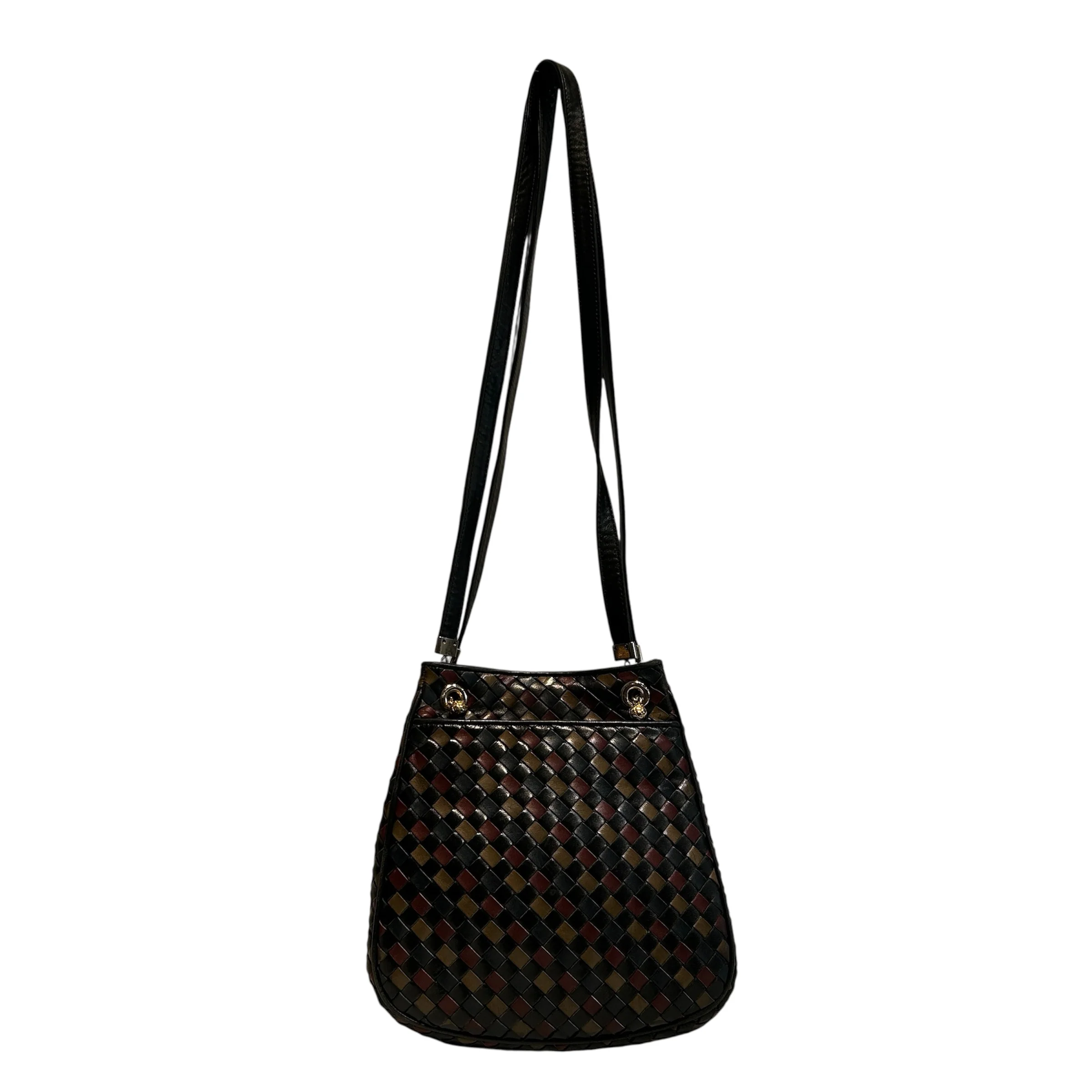 BOTTEGA VENETA/Cross Body Bag/Leather/BLK/intrecciato