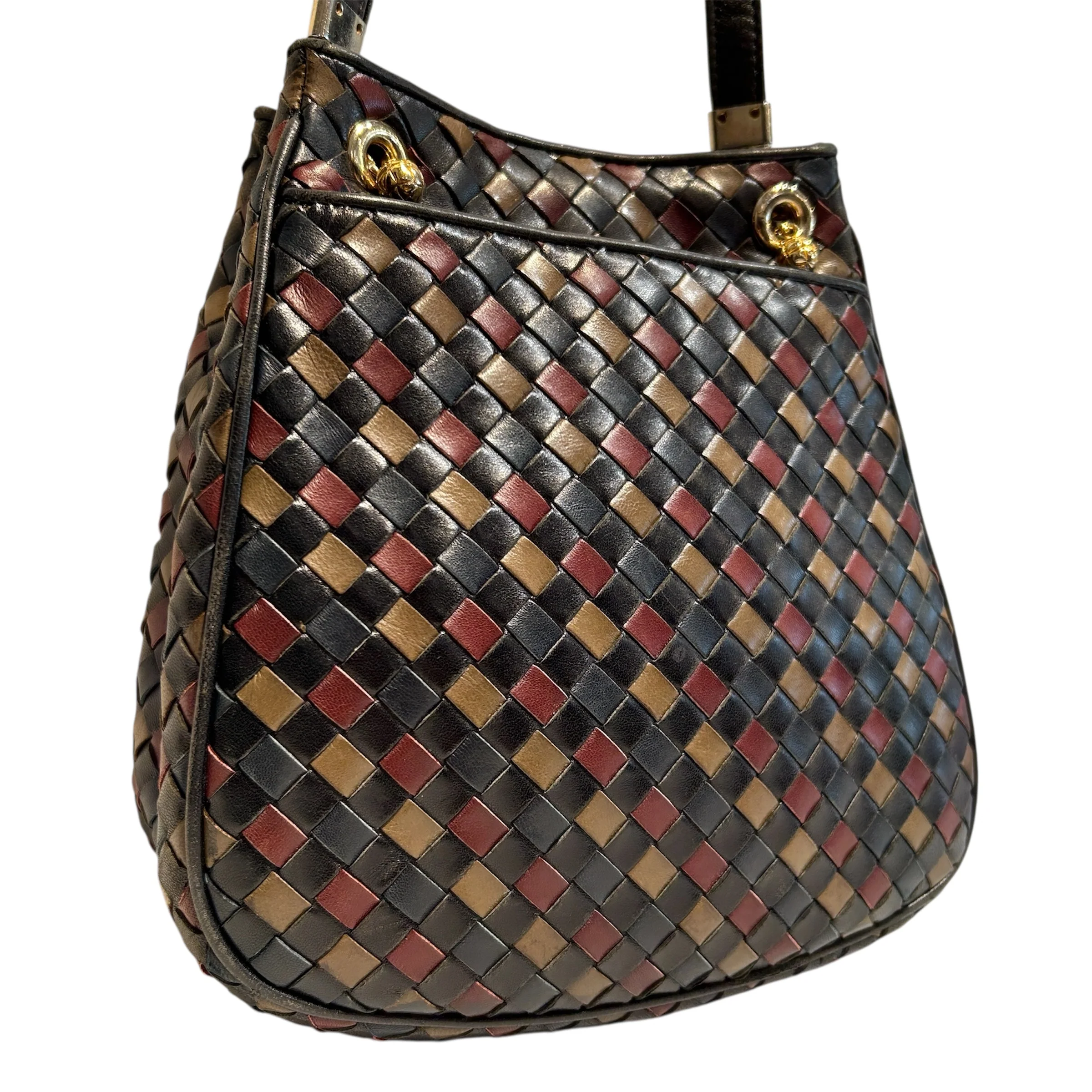 BOTTEGA VENETA/Cross Body Bag/Leather/BLK/intrecciato