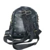 MCM/Backpack/Monogram/Leather/BLK/red/blk gold studded mini back