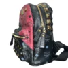 MCM/Backpack/Monogram/Leather/BLK/red/blk gold studded mini back