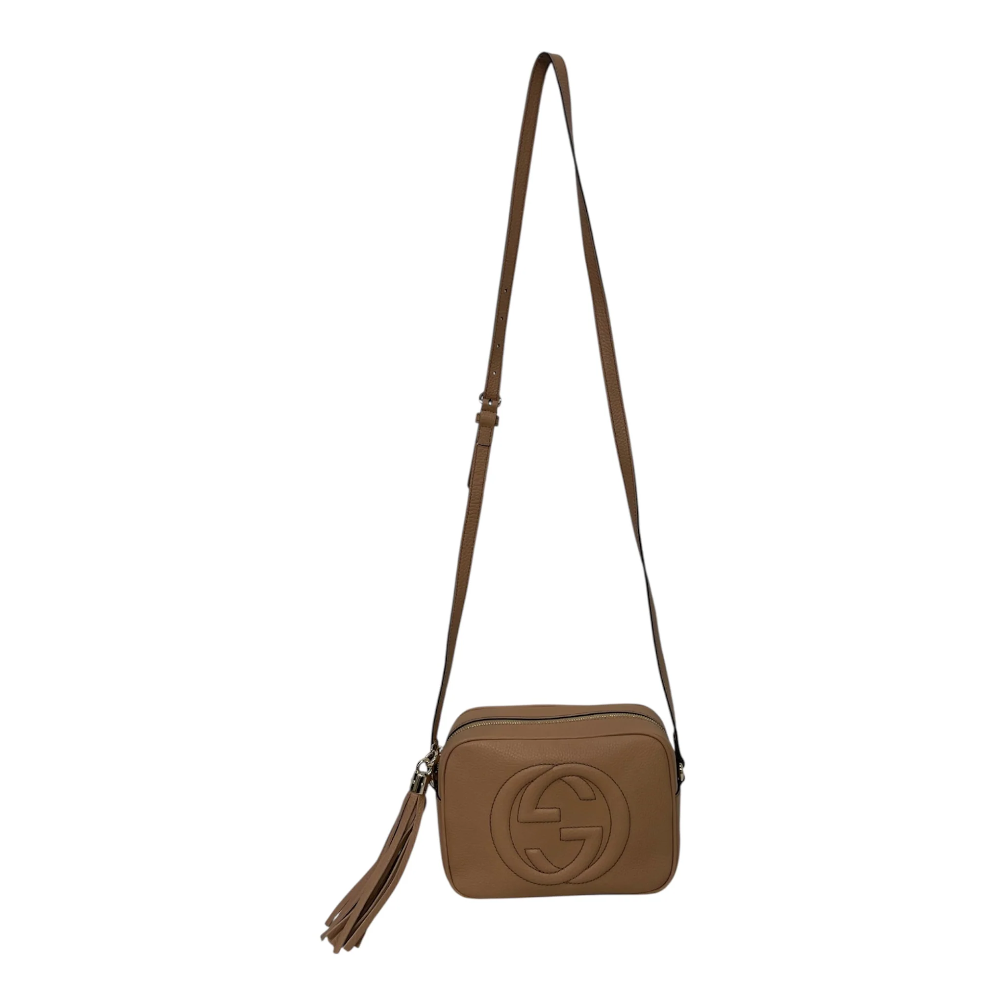 GUCCI/Cross Body Bag/Leather/BEG/SOHO DISCO