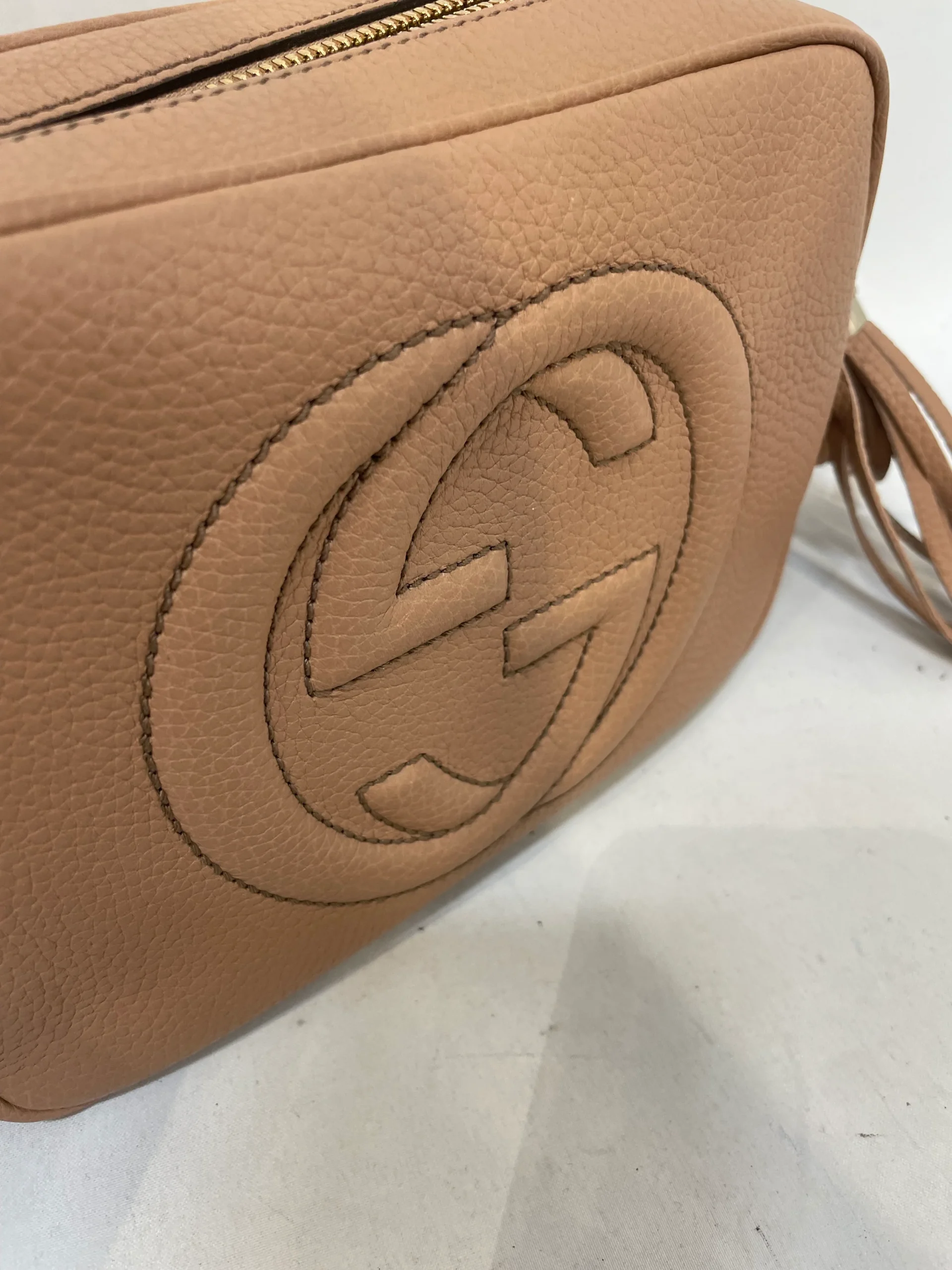 GUCCI/Cross Body Bag/Leather/BEG/SOHO DISCO