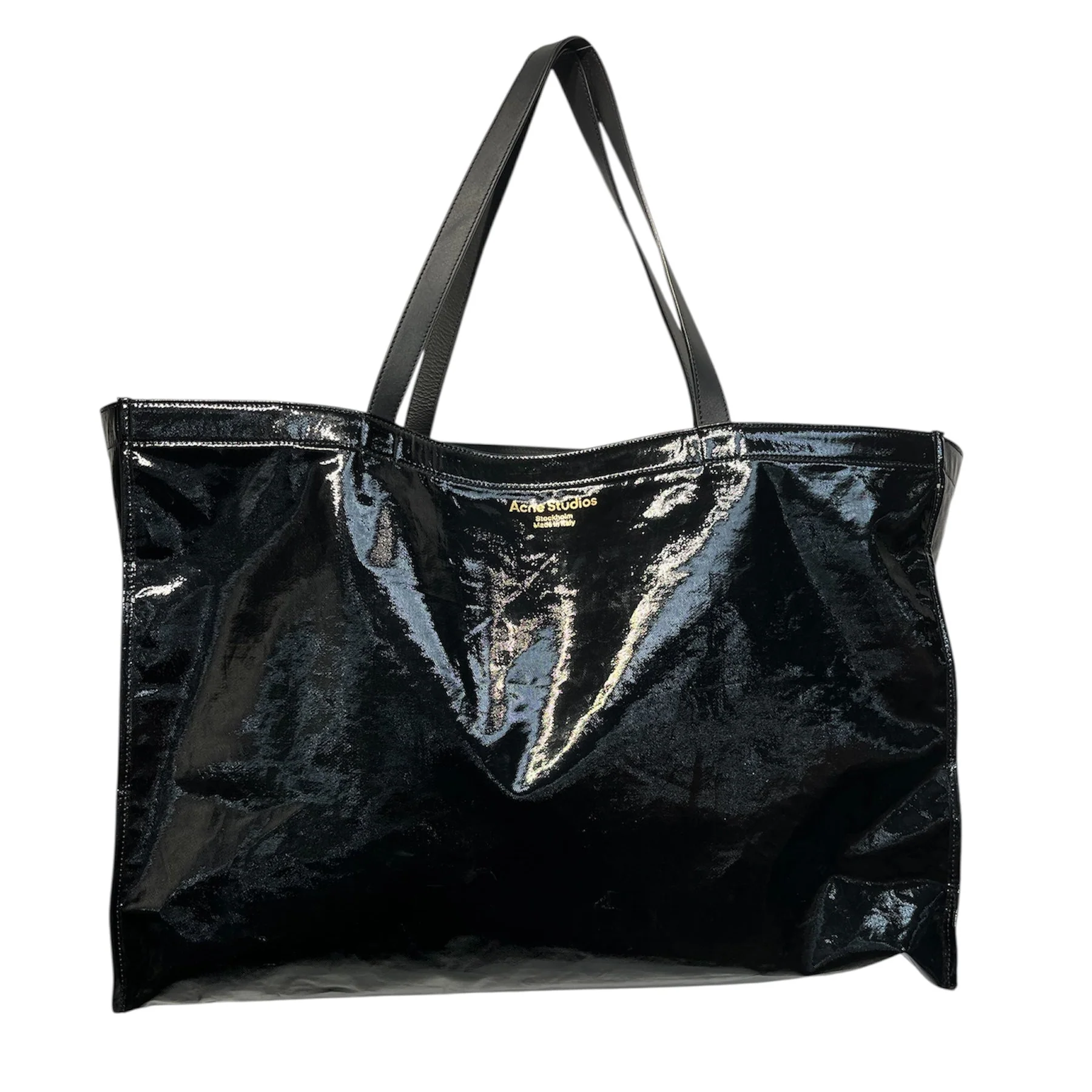 Acne Studios/Tote Bag/Cotton/BLK/vynal tote