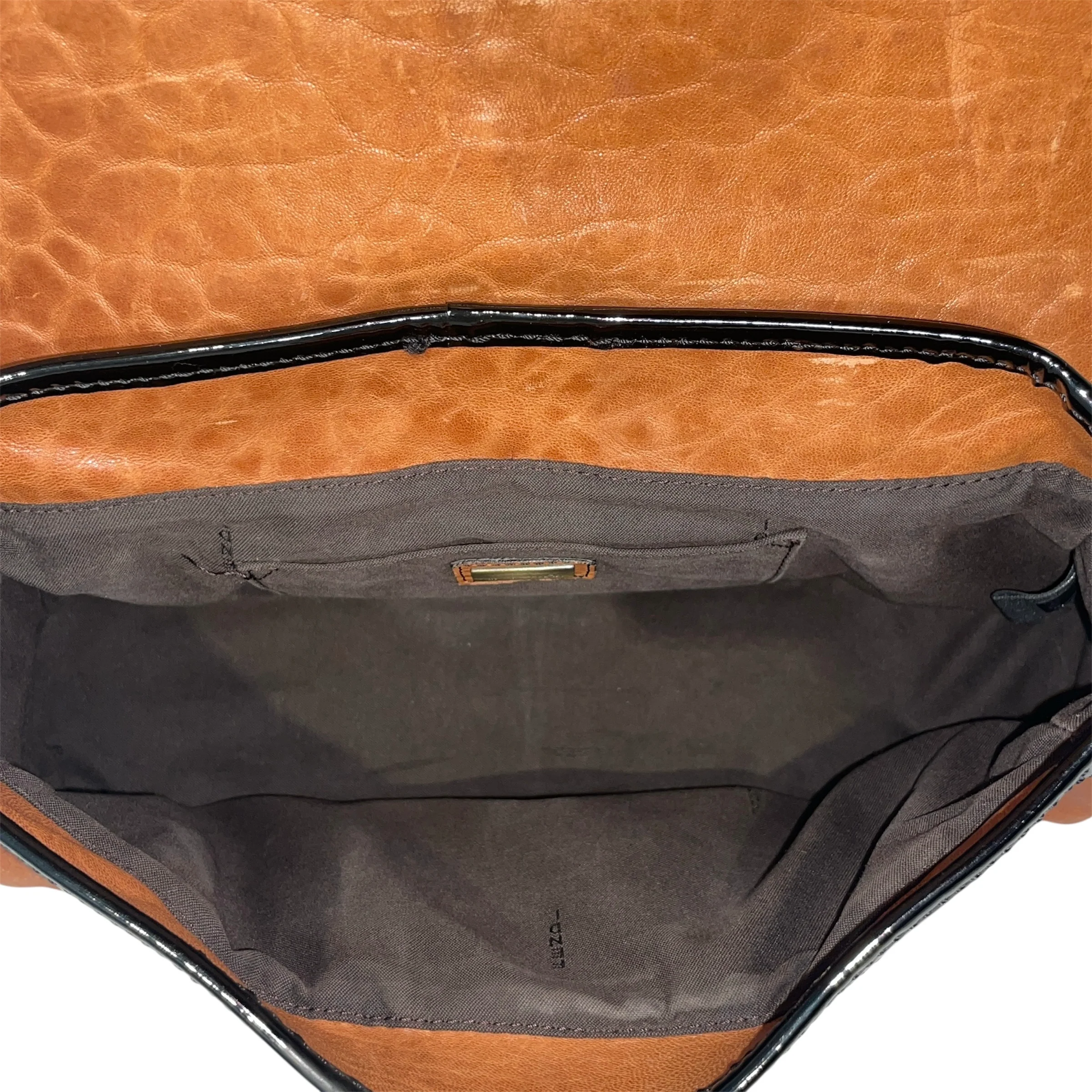 FENDI/Bag/Leather/BRW/Double Buckle Bag