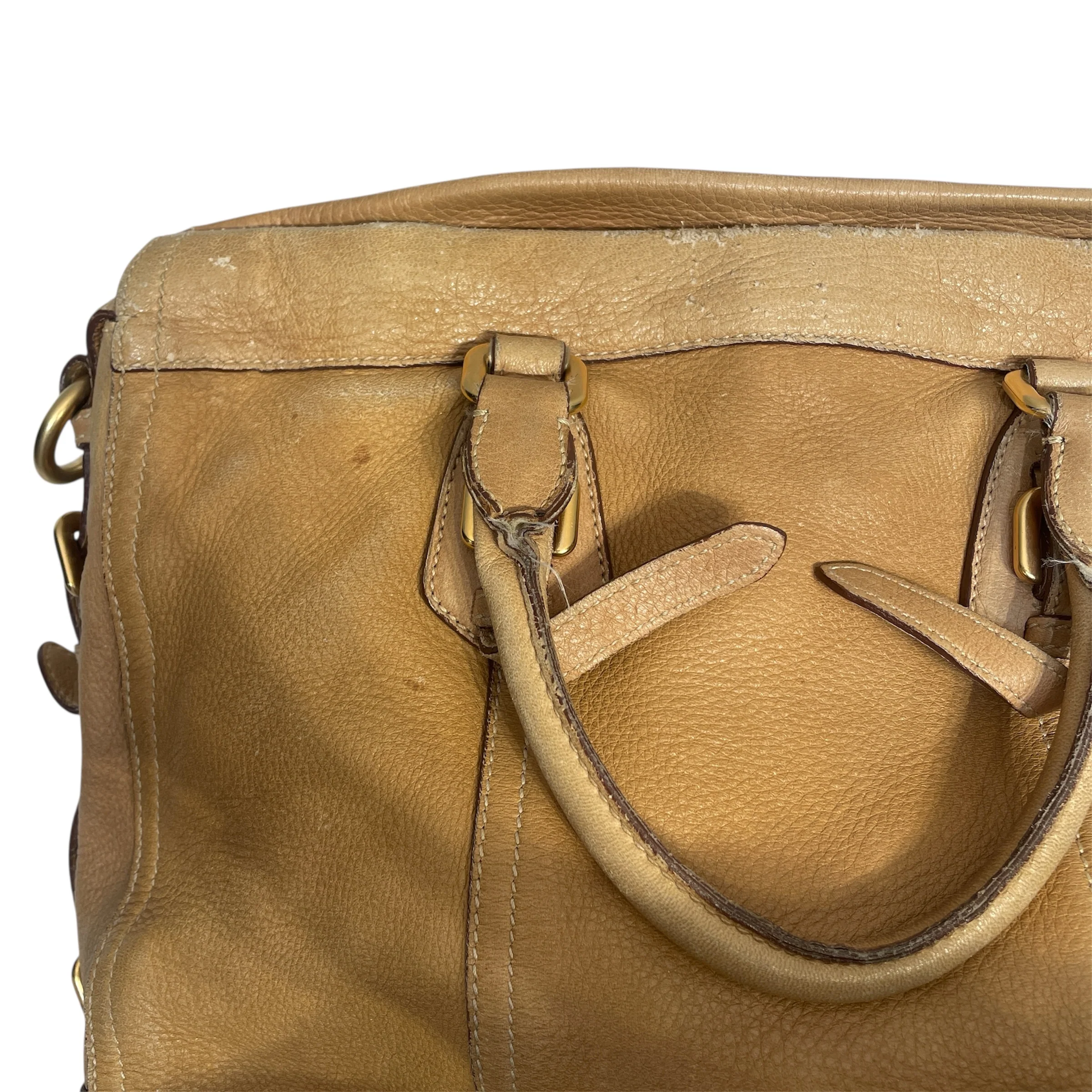 PRADA/Tote Bag/Leather/BEG/Cervo Tote Bag