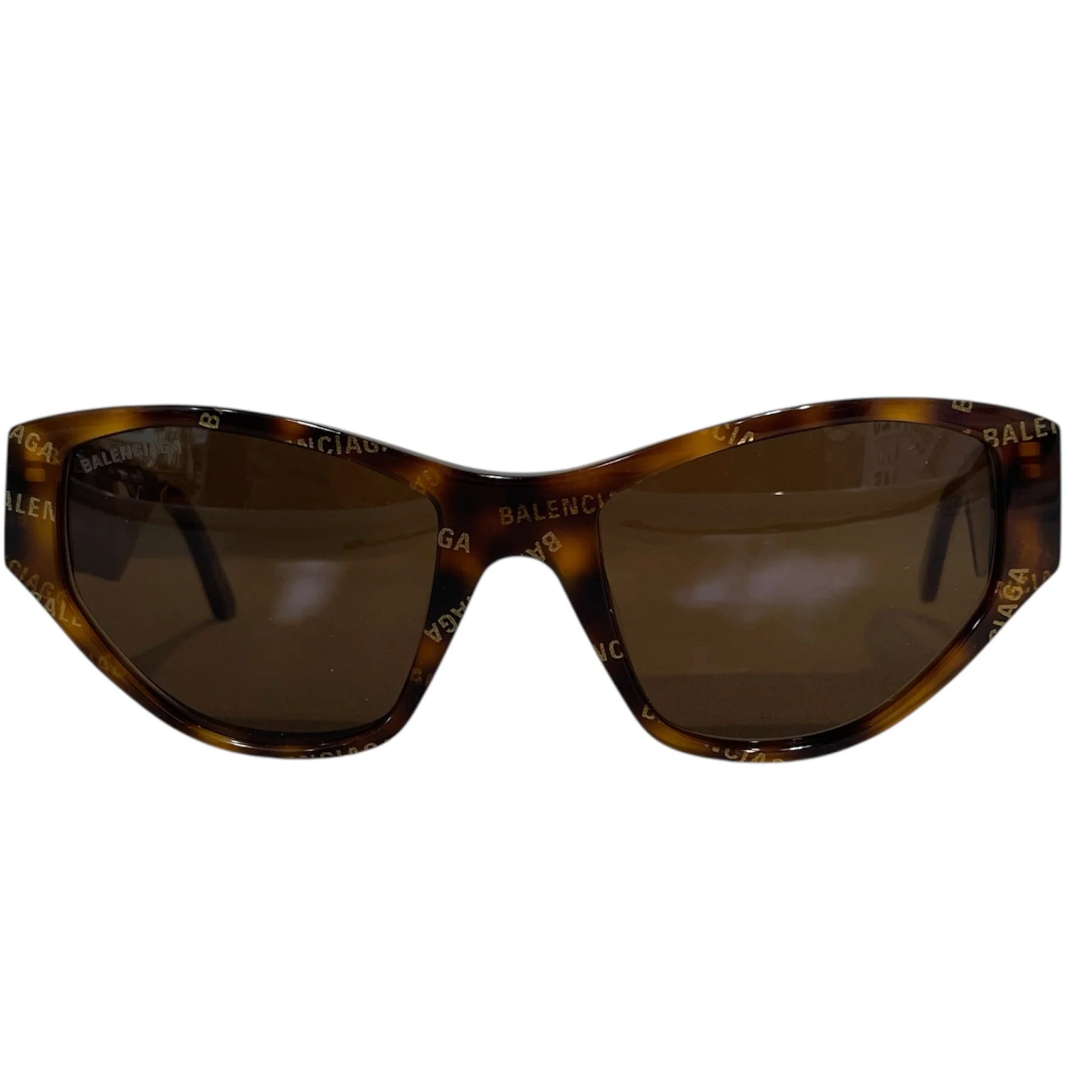 BALENCIAGA/Sunglasses/All Over Print/Plastic/BRW/Cat Eye