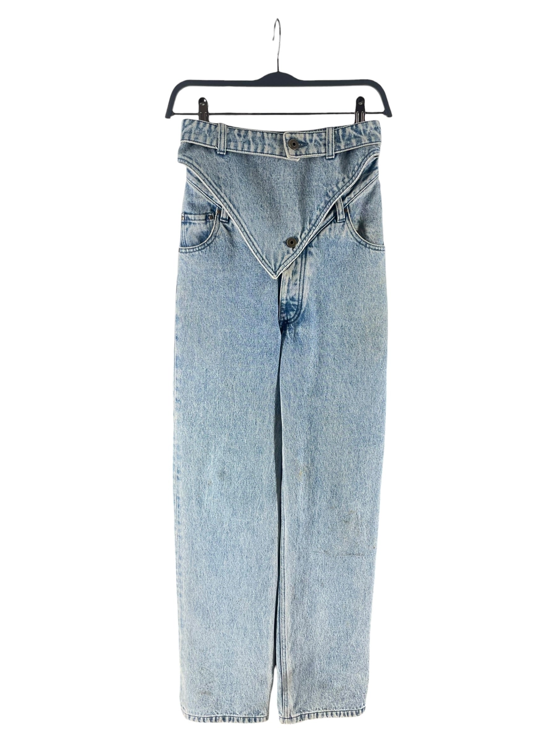 Y/PROJECT/Bottoms/25/Cotton/IDG/Button Fly/Y-PROJECT HIGHRISE V SHAPE JEA