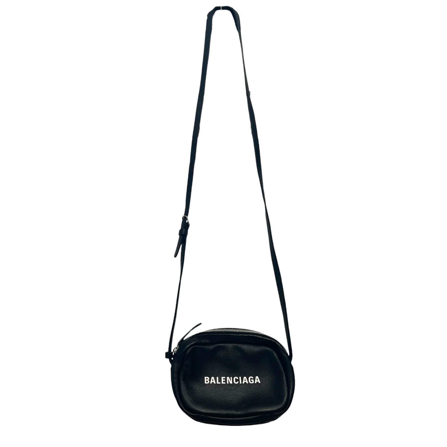 BALENCIAGA/Cross Body Bag/Leather/BLK/EVERYDAY CAMERA XS