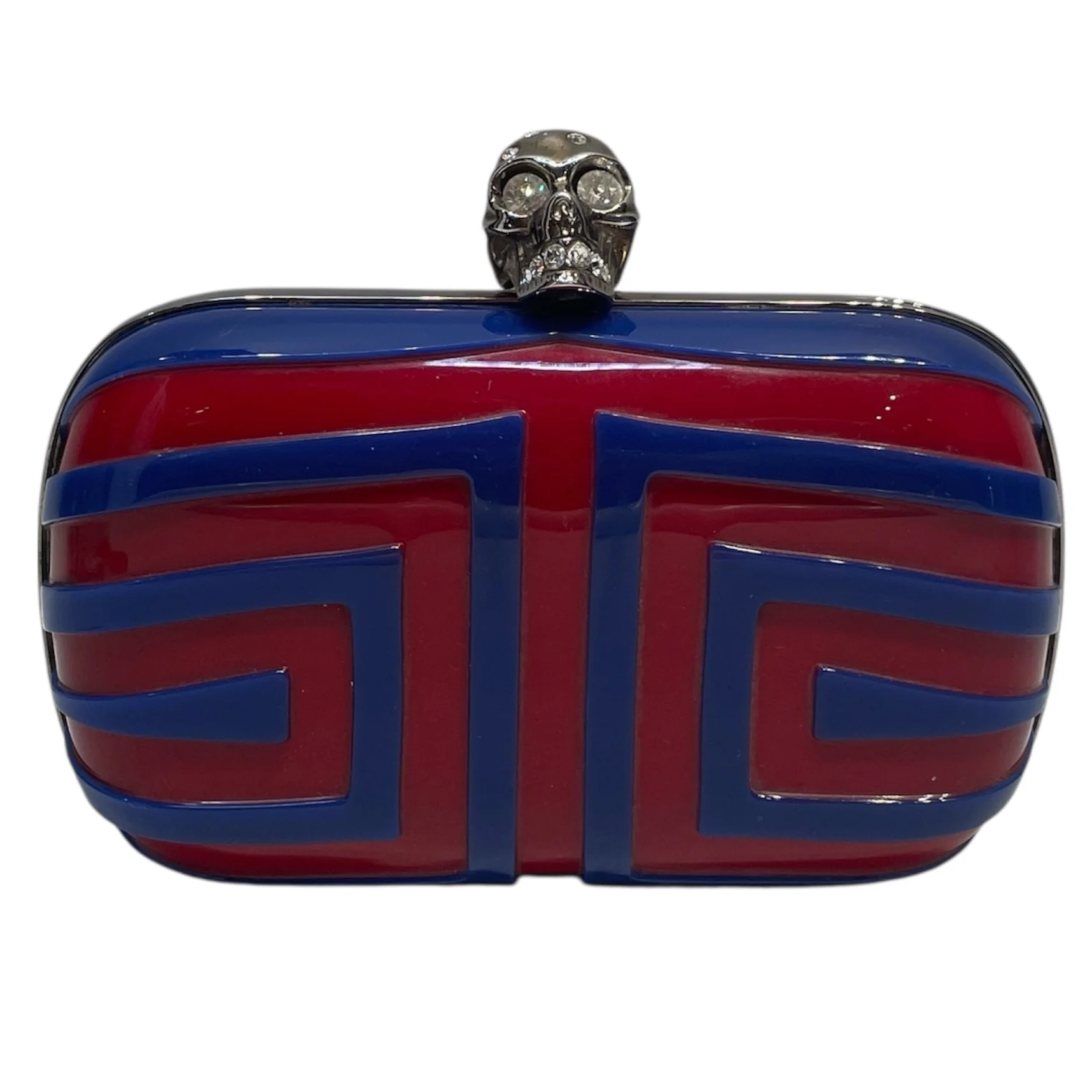 Alexander McQueen/Clutch Bag/All Over Print/MLT/blue & red skull clutch