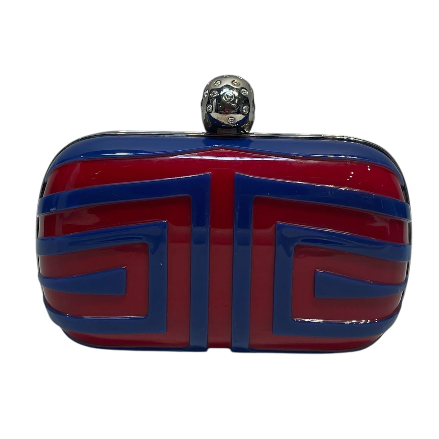 Alexander McQueen/Clutch Bag/All Over Print/MLT/blue & red skull clutch