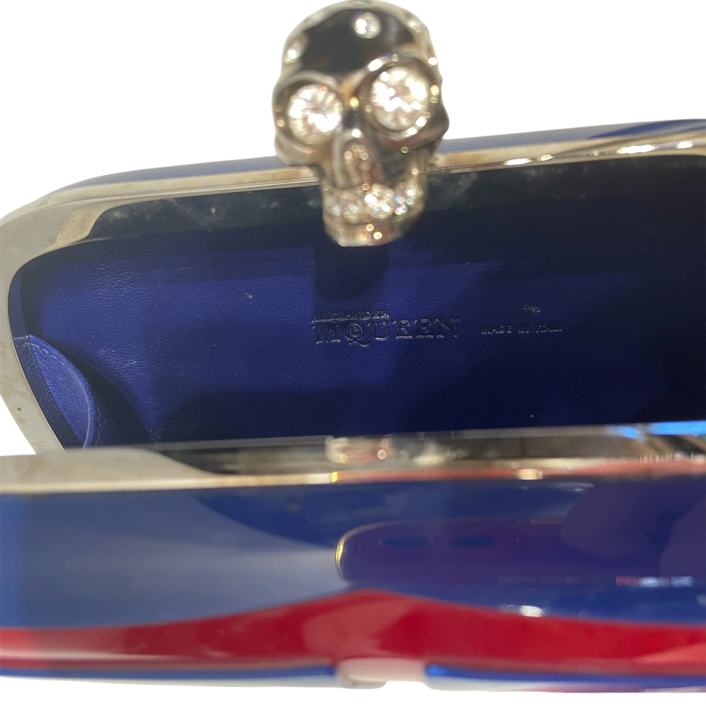 Alexander McQueen/Clutch Bag/All Over Print/MLT/blue & red skull clutch