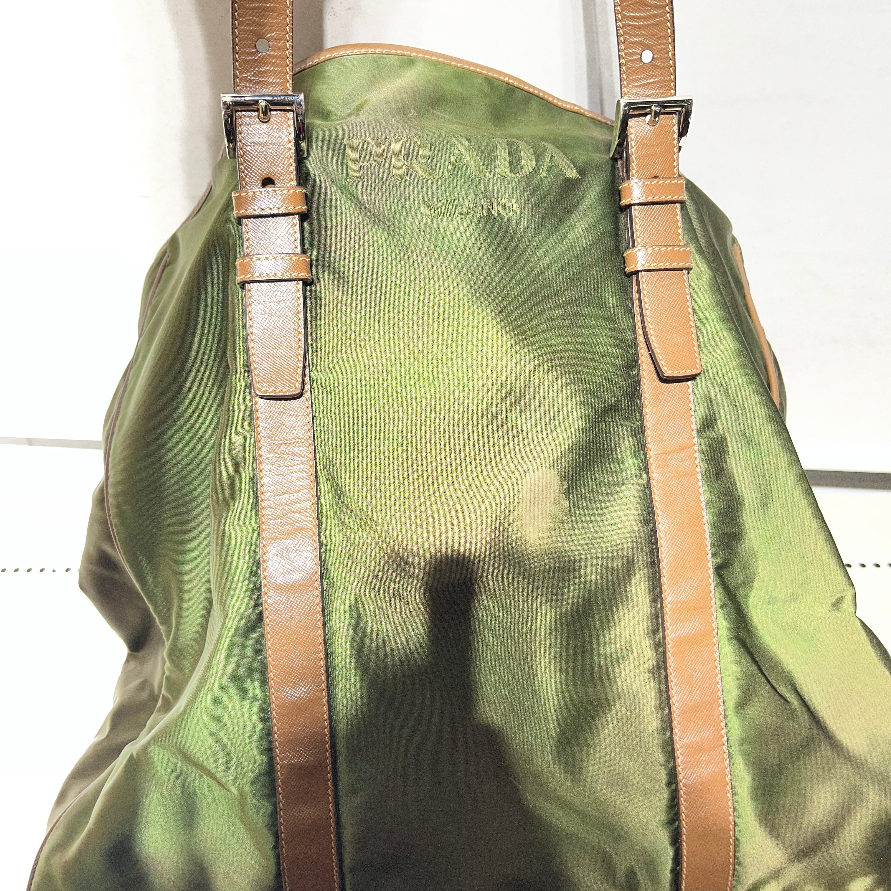 PRADA/Tote Bag/Nylon/GRN/green tote
