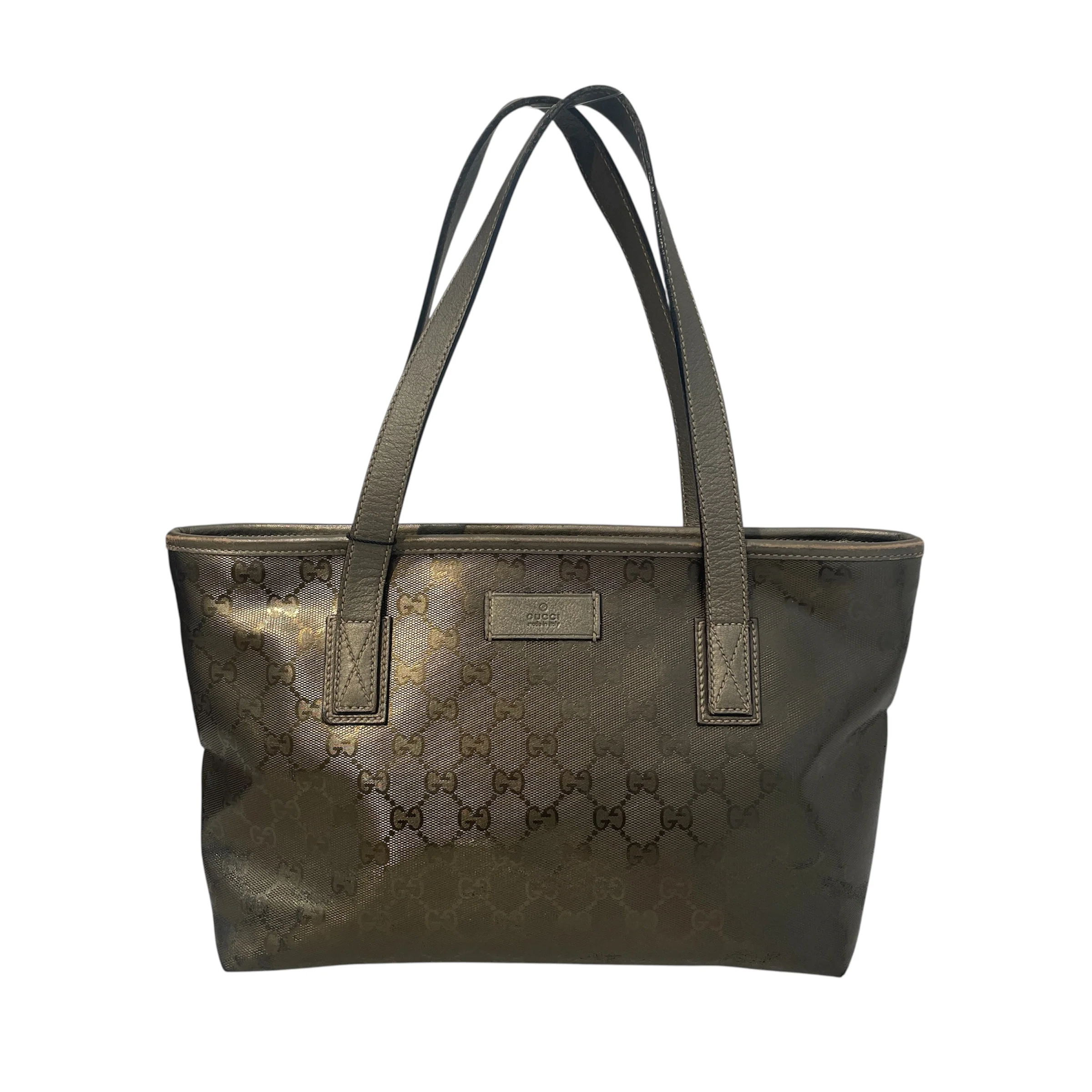 GUCCI/Tote Bag/Monogram/Leather/GRY/Imprime Tote