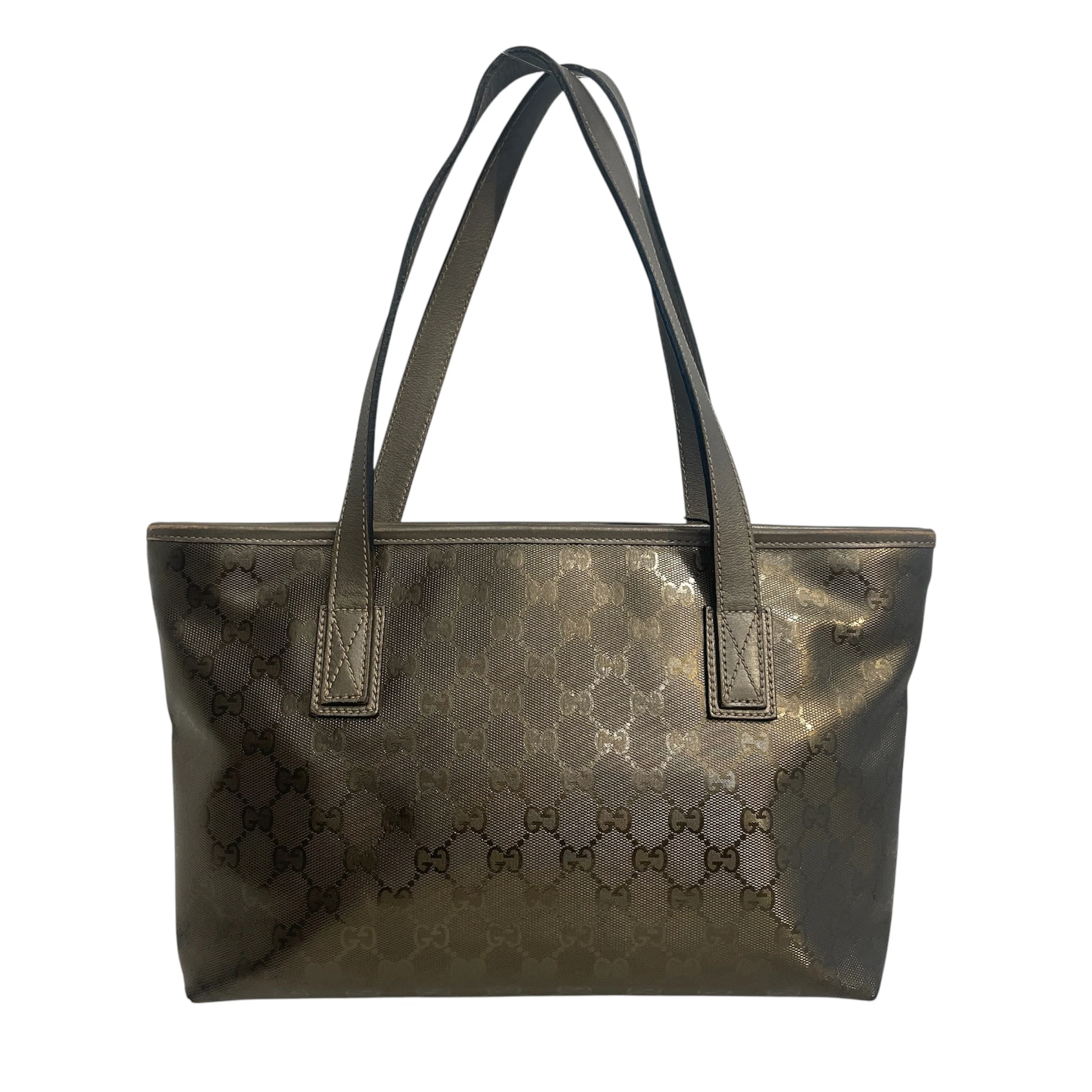 GUCCI/Tote Bag/Monogram/Leather/GRY/Imprime Tote