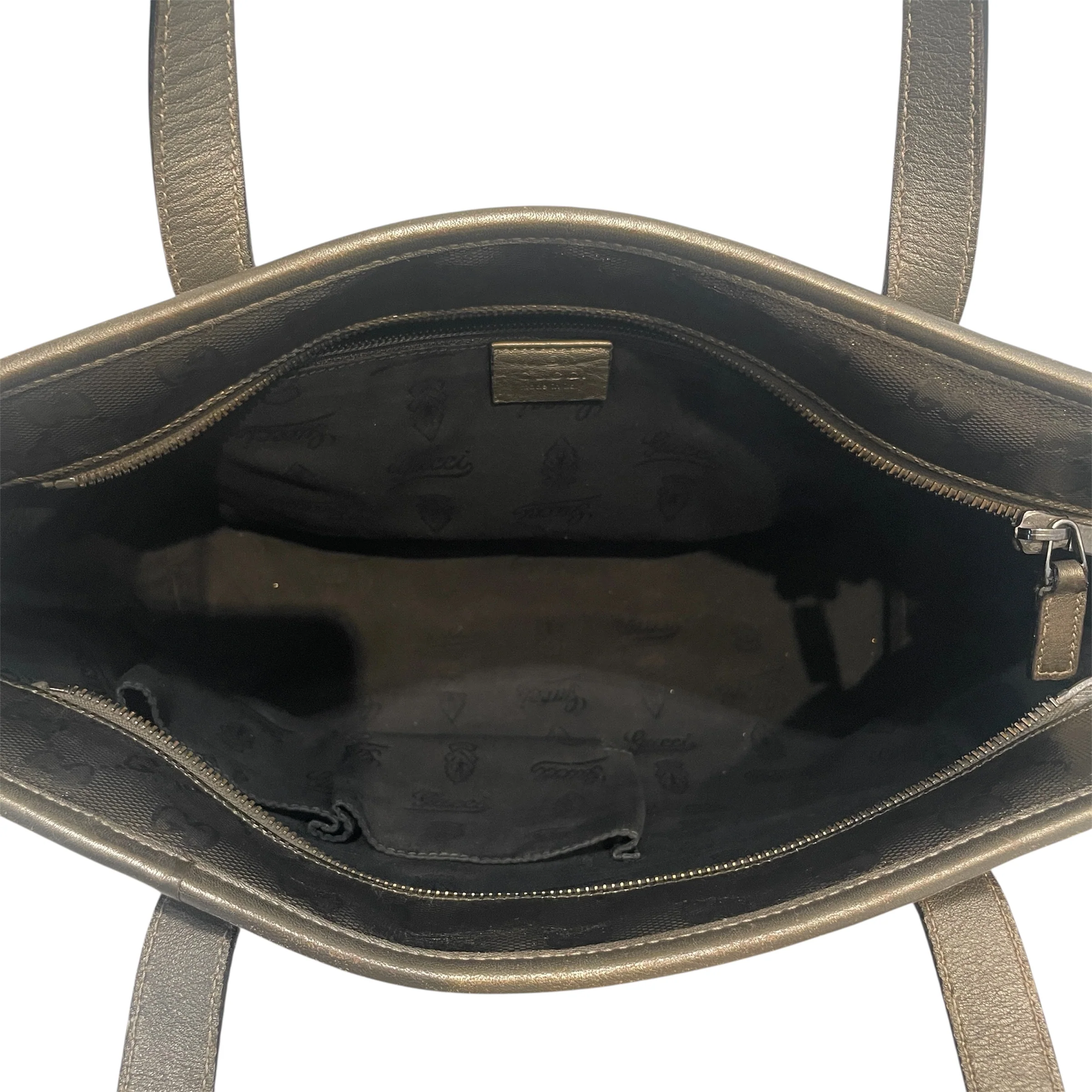 GUCCI/Tote Bag/Monogram/Leather/GRY/Imprime Tote