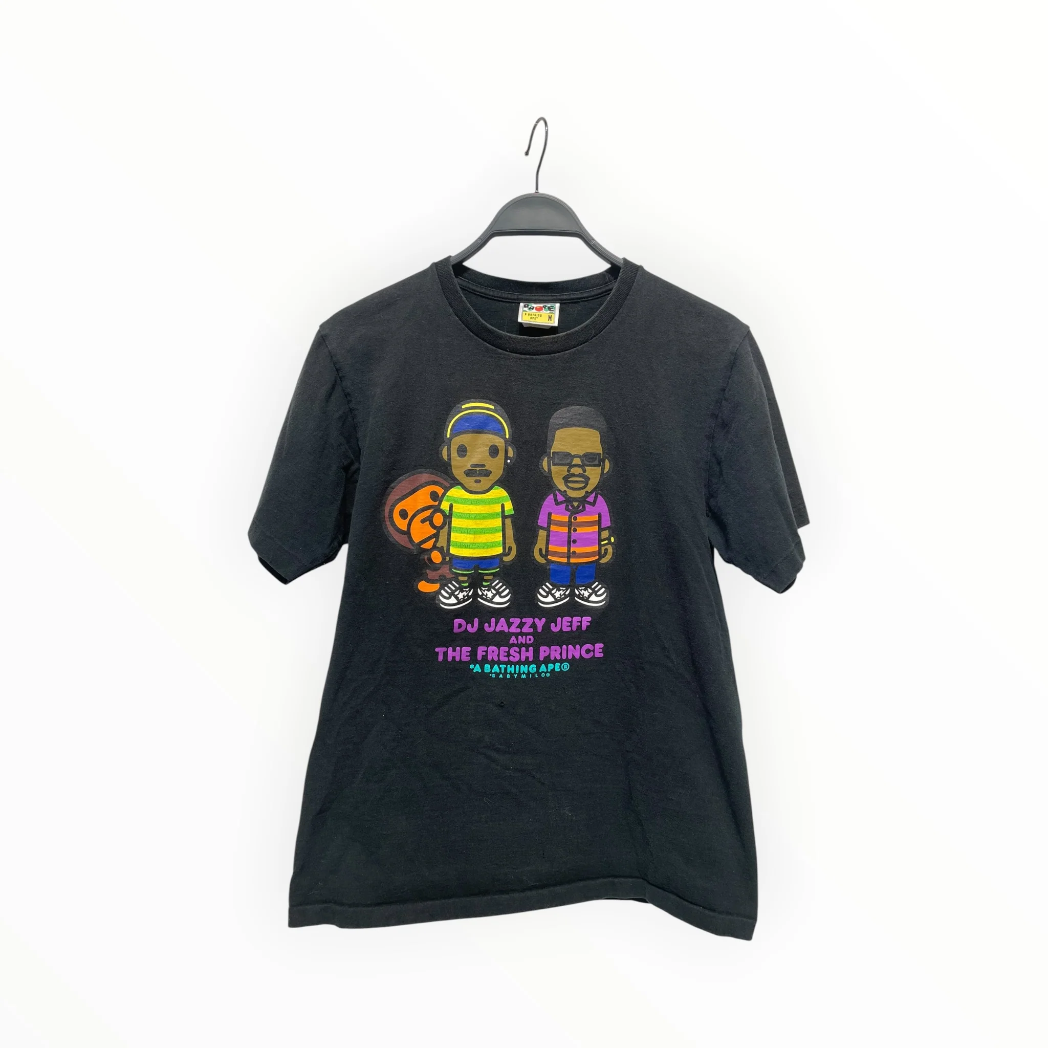 A BATHING APE/T-Shirt/M/Cotton/BLK/FRESH PRINCE COLLAB