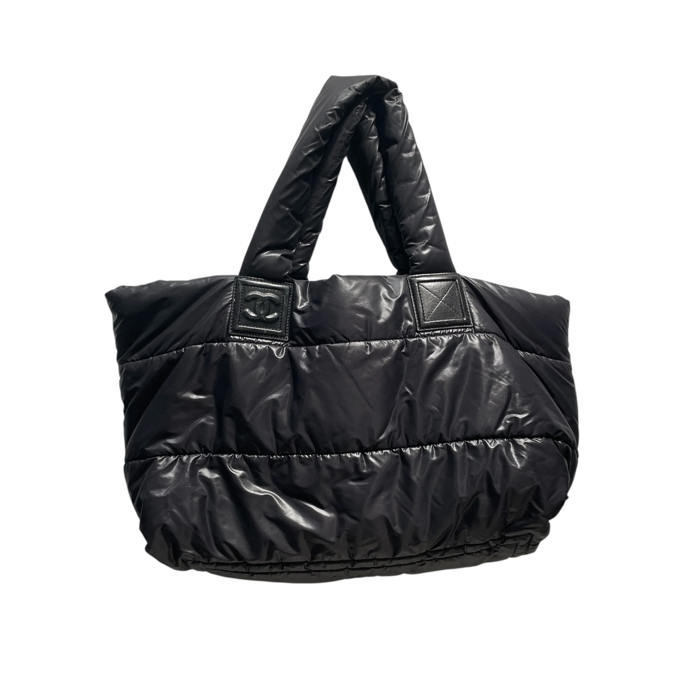 CHANEL/Tote Bag/Nylon/BLK/Coco Cocoon puffer tote
