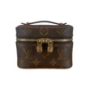 LOUIS VUITTON/Pouch/Monogram/Leather/BRW/MINI NANO VANITY CASE