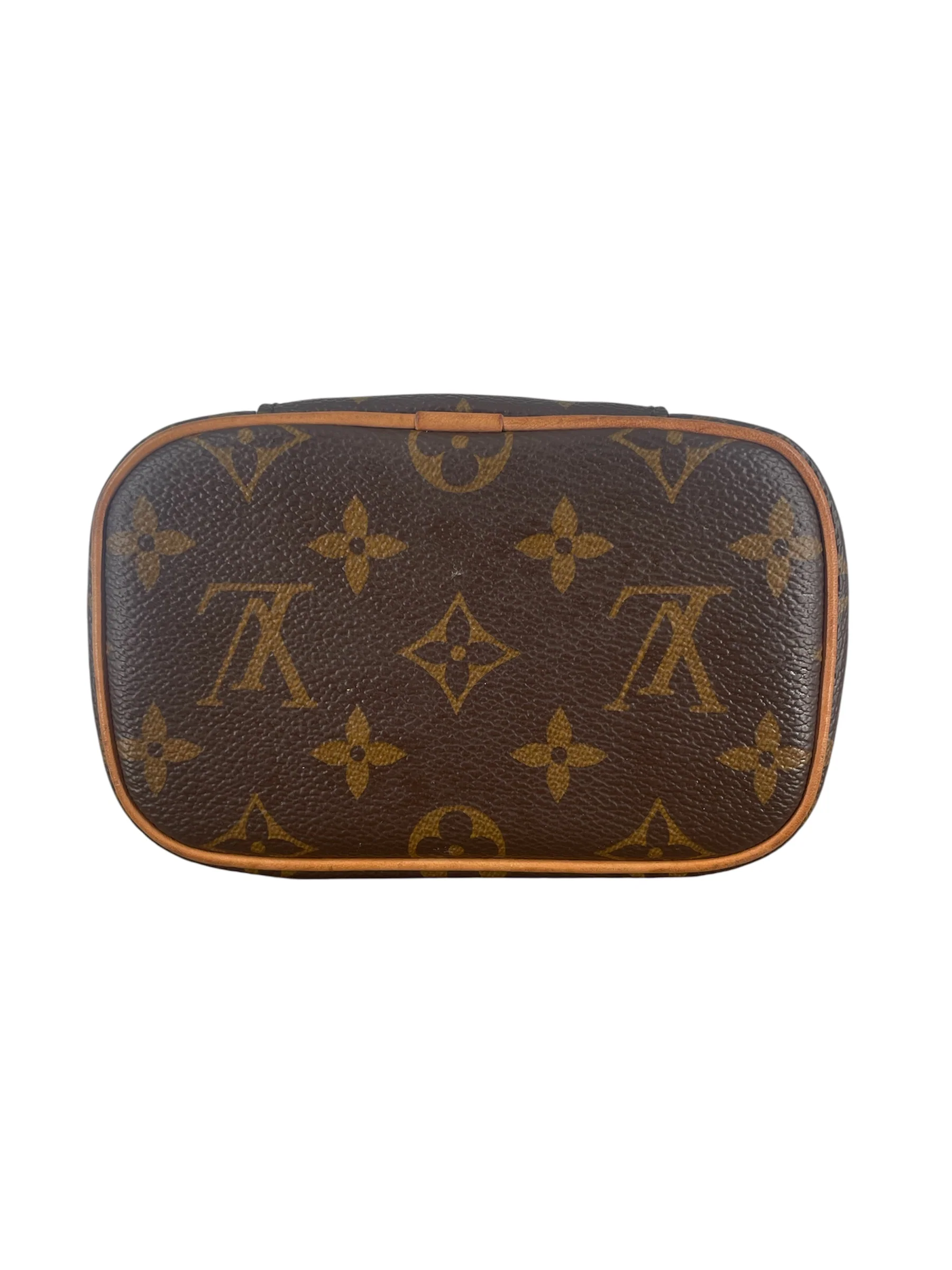 LOUIS VUITTON/Pouch/Monogram/Leather/BRW/MINI NANO VANITY CASE