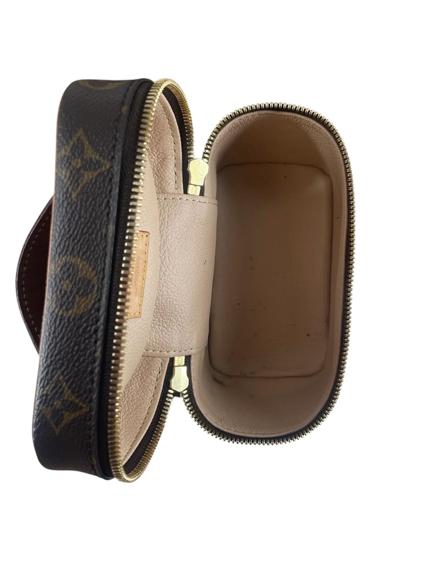 LOUIS VUITTON/Pouch/Monogram/Leather/BRW/MINI NANO VANITY CASE