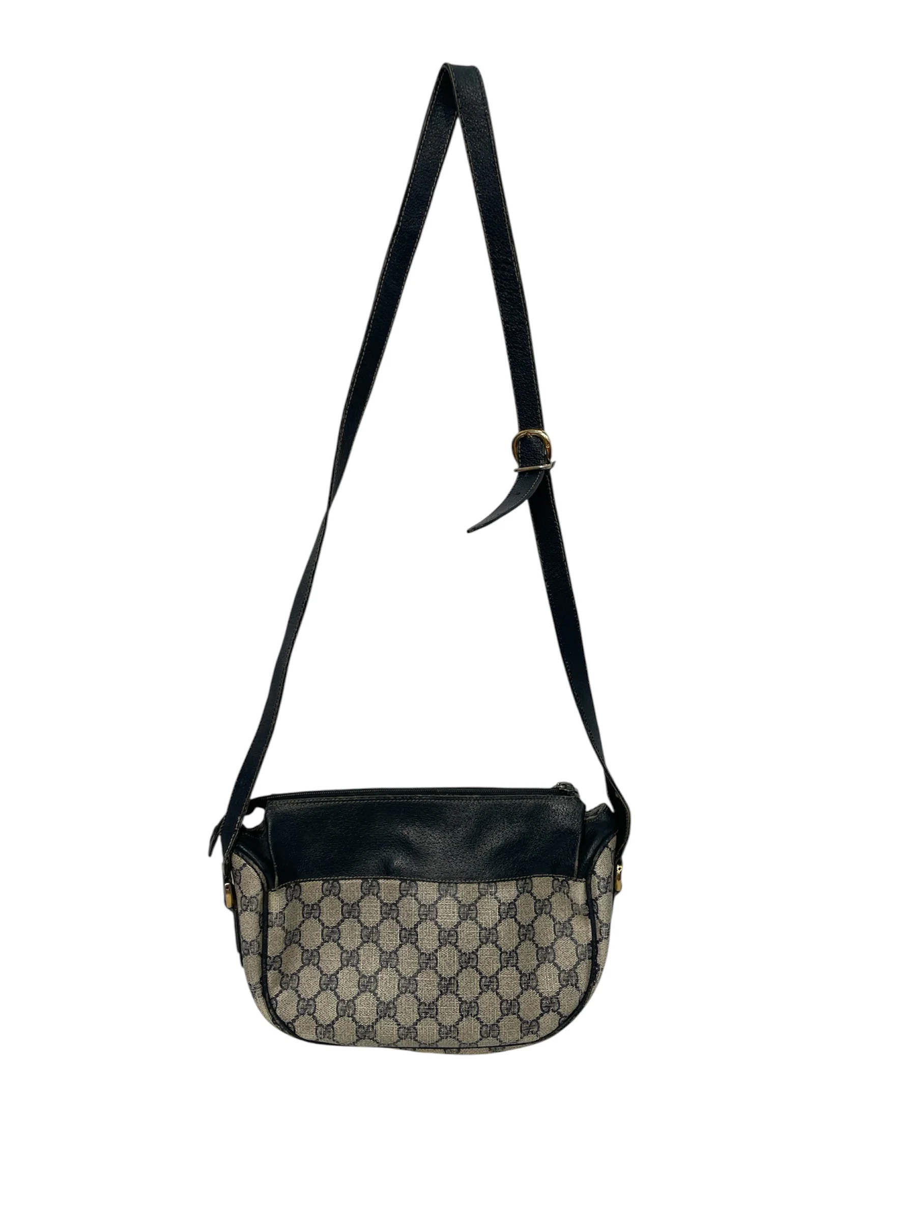 GUCCI/Cross Body Bag/Monogram/Leather/NVY/OPHIDIA WEB STRIPE